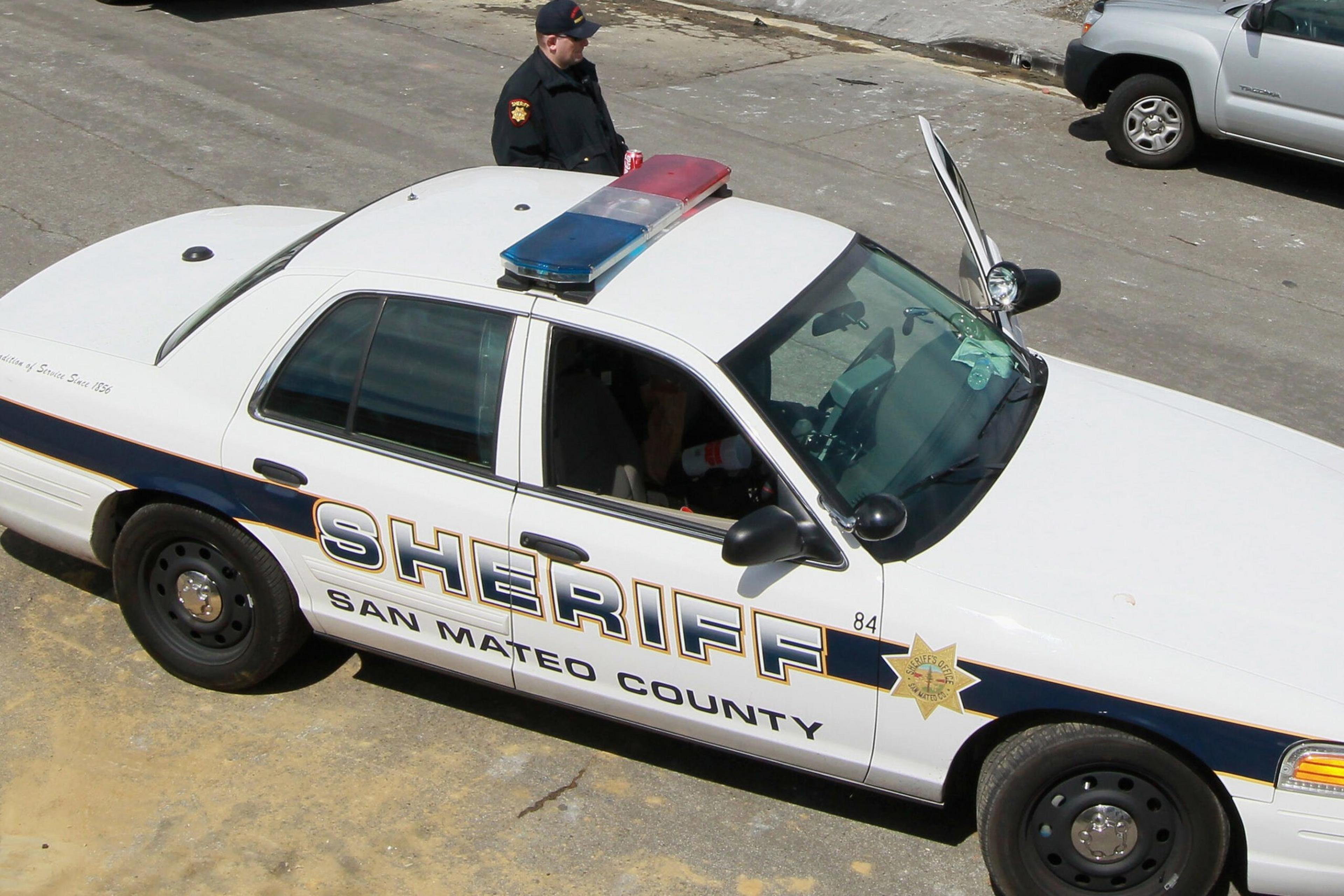 A San Mateo County Sheriff deputy on September 13, 2010 in San Bruno, California. | Justin Sullivan/Getty Images