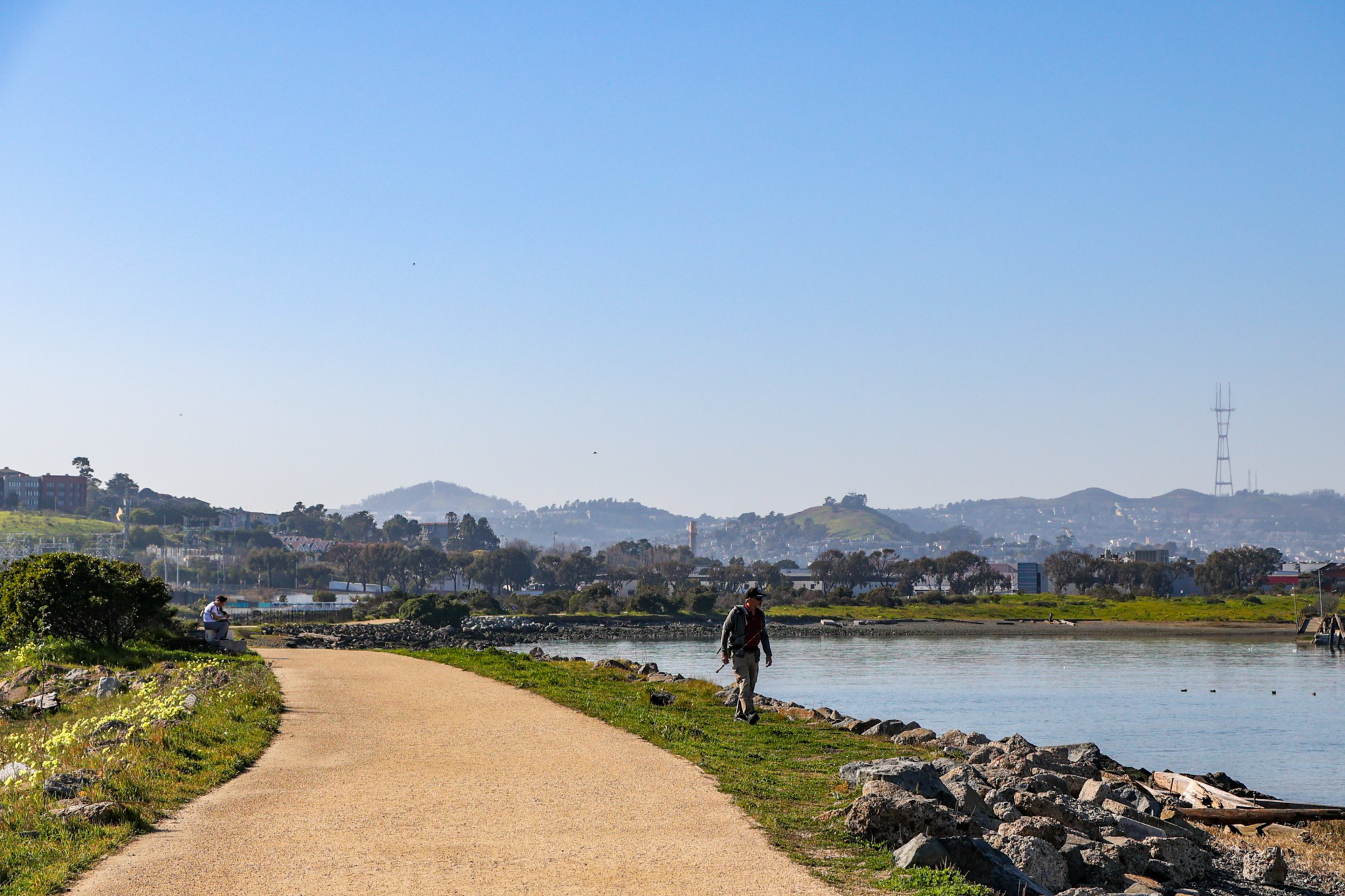 San Franciscans enjoy the sun at Heronâ€™s Head Park on Feb. 7, 2022.