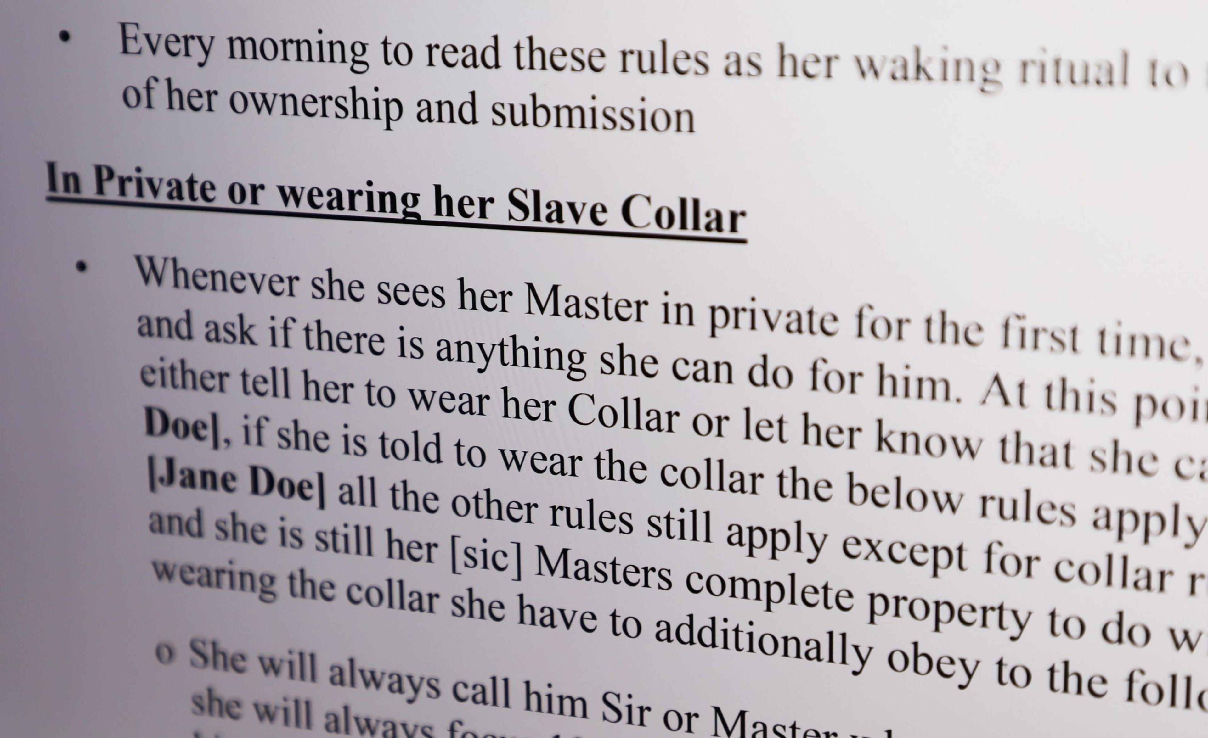 Details from court records from the filing of Jane Doe, v. Tradeshift that outline claims that co-founder Christian Lanng held specific “Slave’s Rules” over Jane Doe.