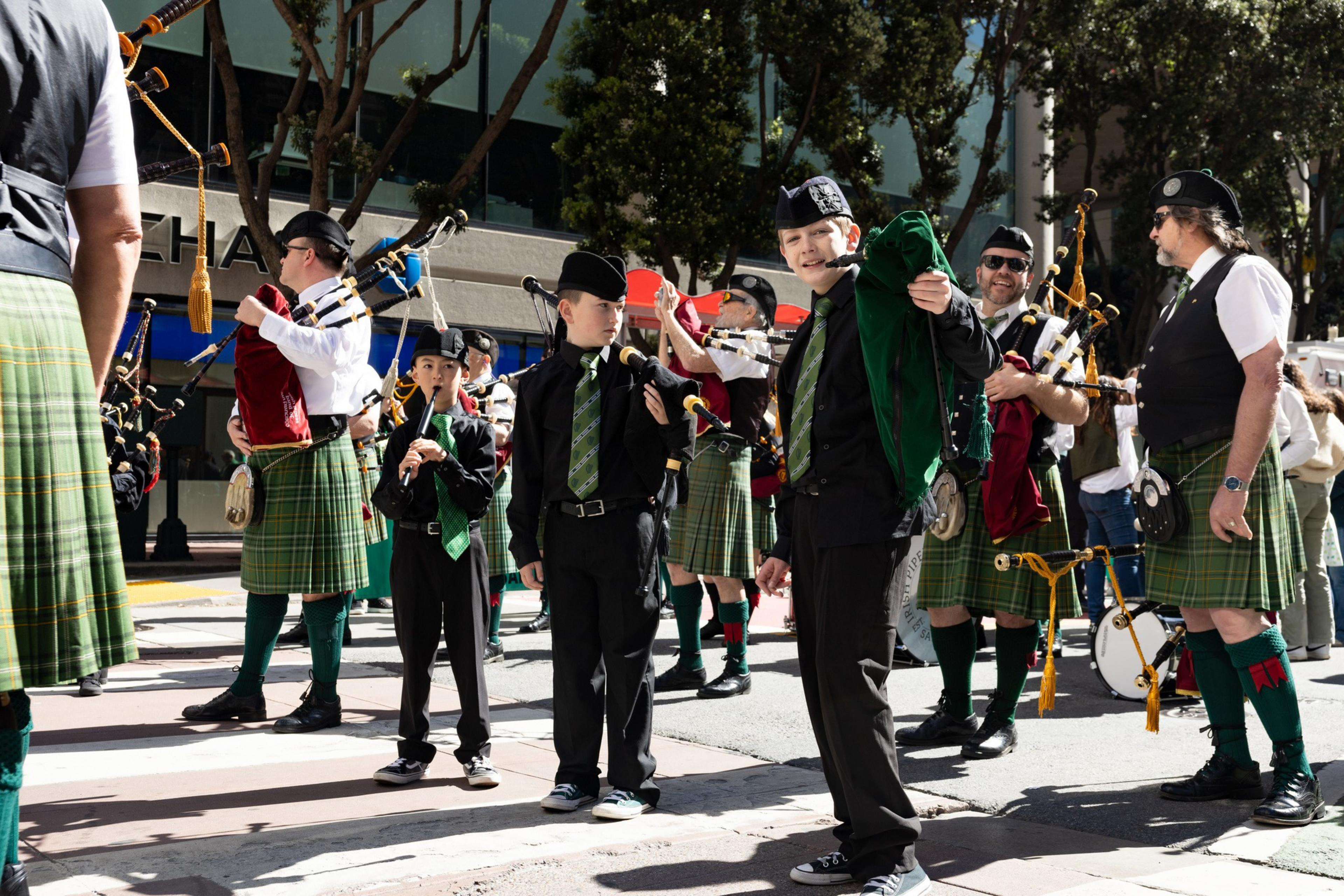 Marchers at San Francisco's St. Patrick's Day parade