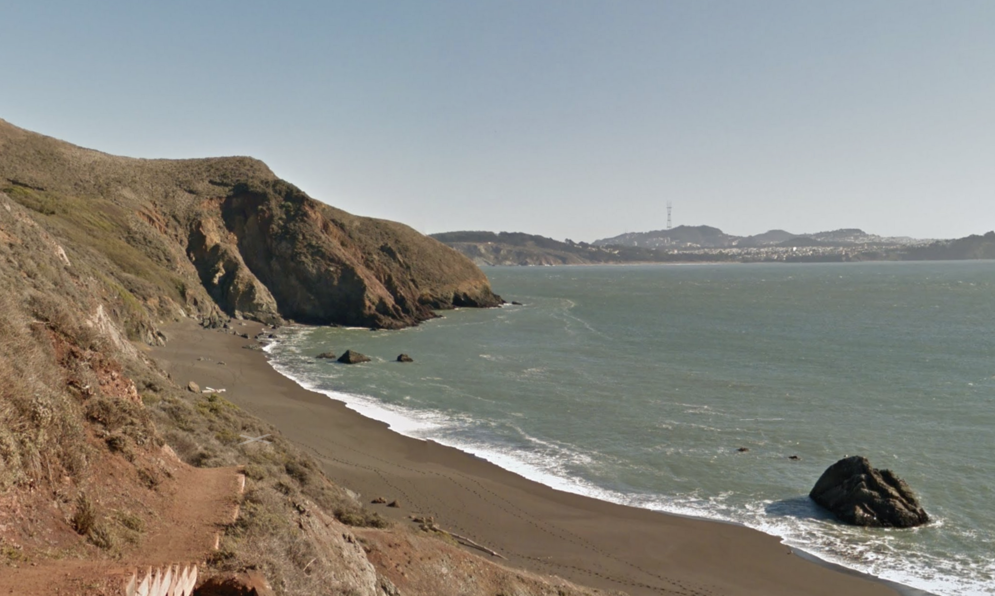 Scenic view of the shoreline