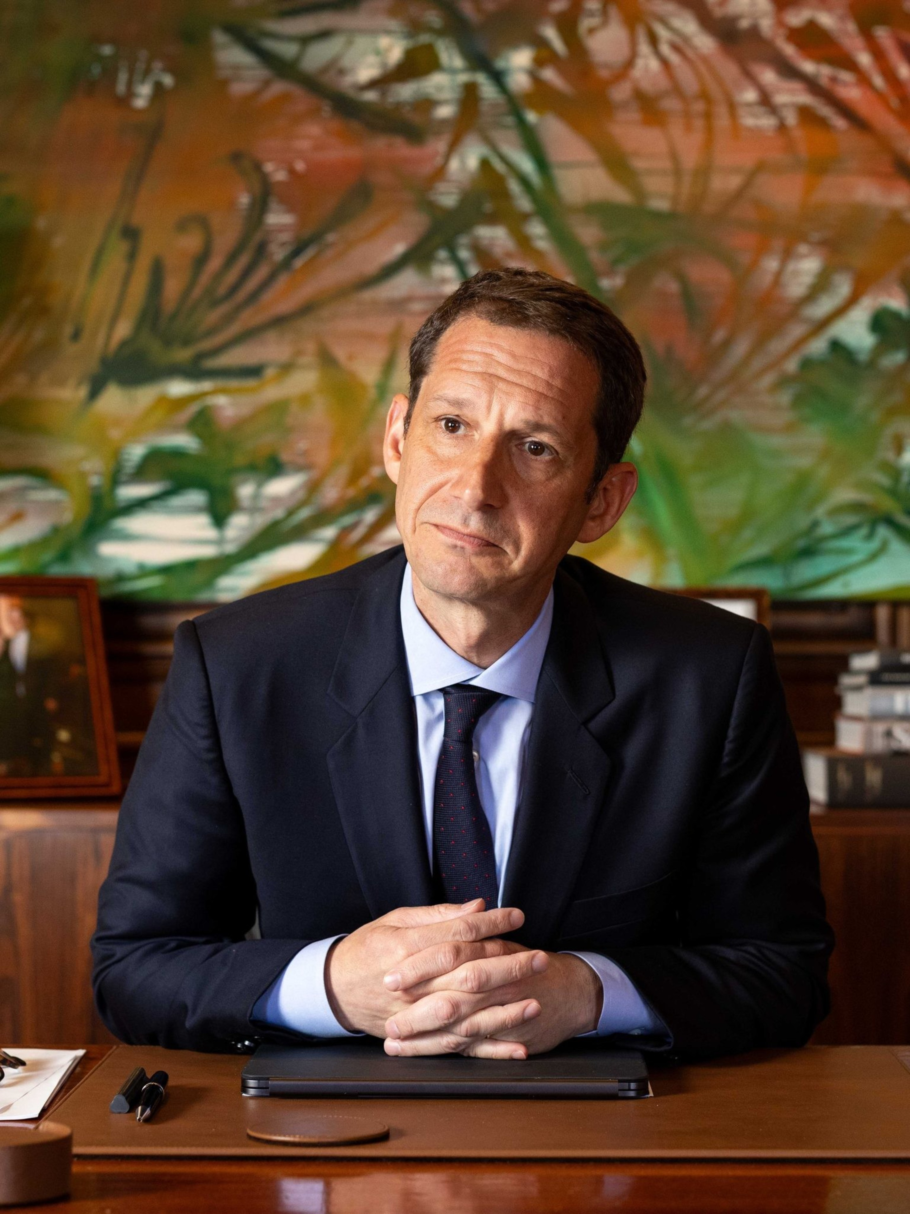 A man wearing a suit