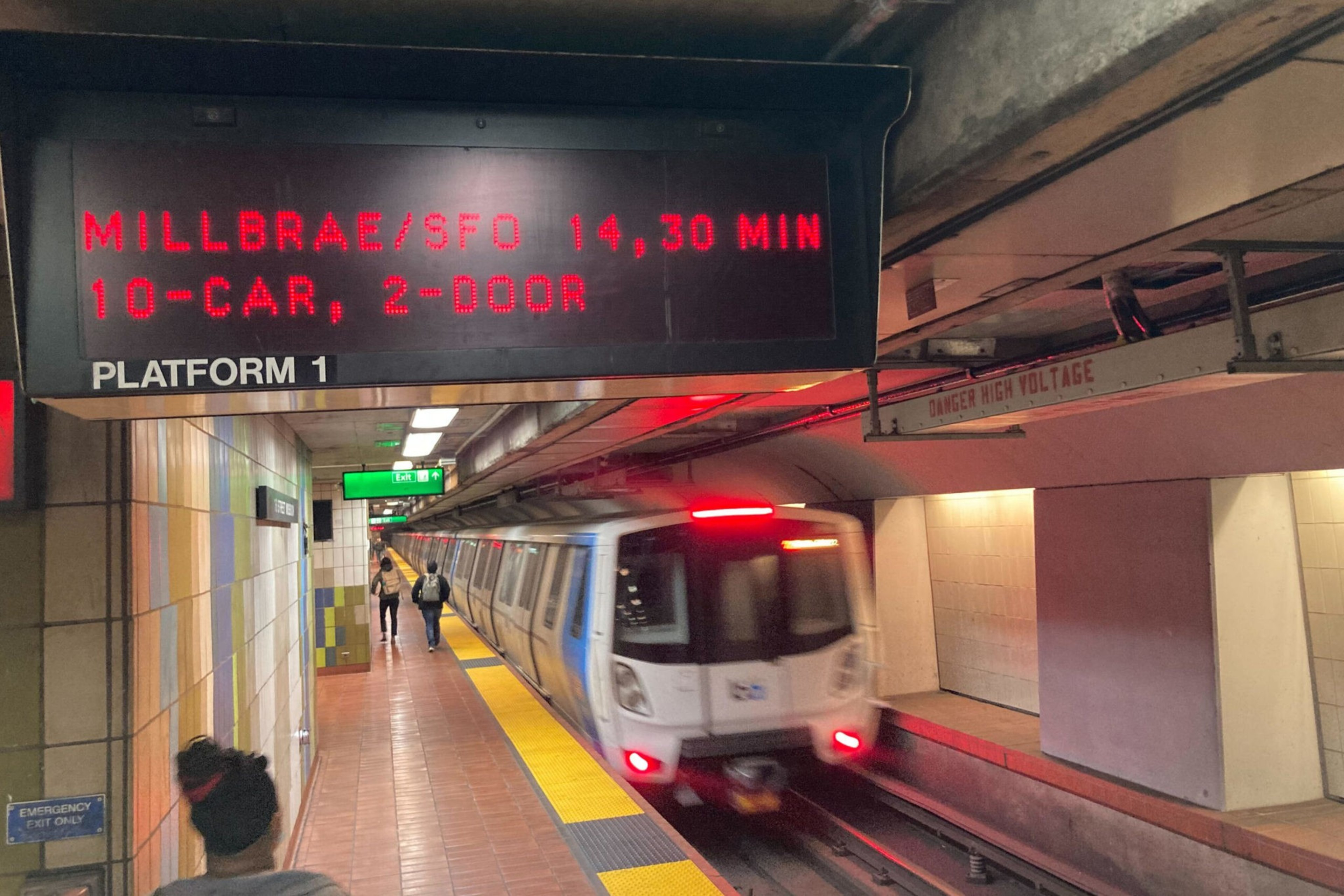 BART trains stop at the 16th Street Mission Station in San Francisco. | RJ Mickelson/The Standard