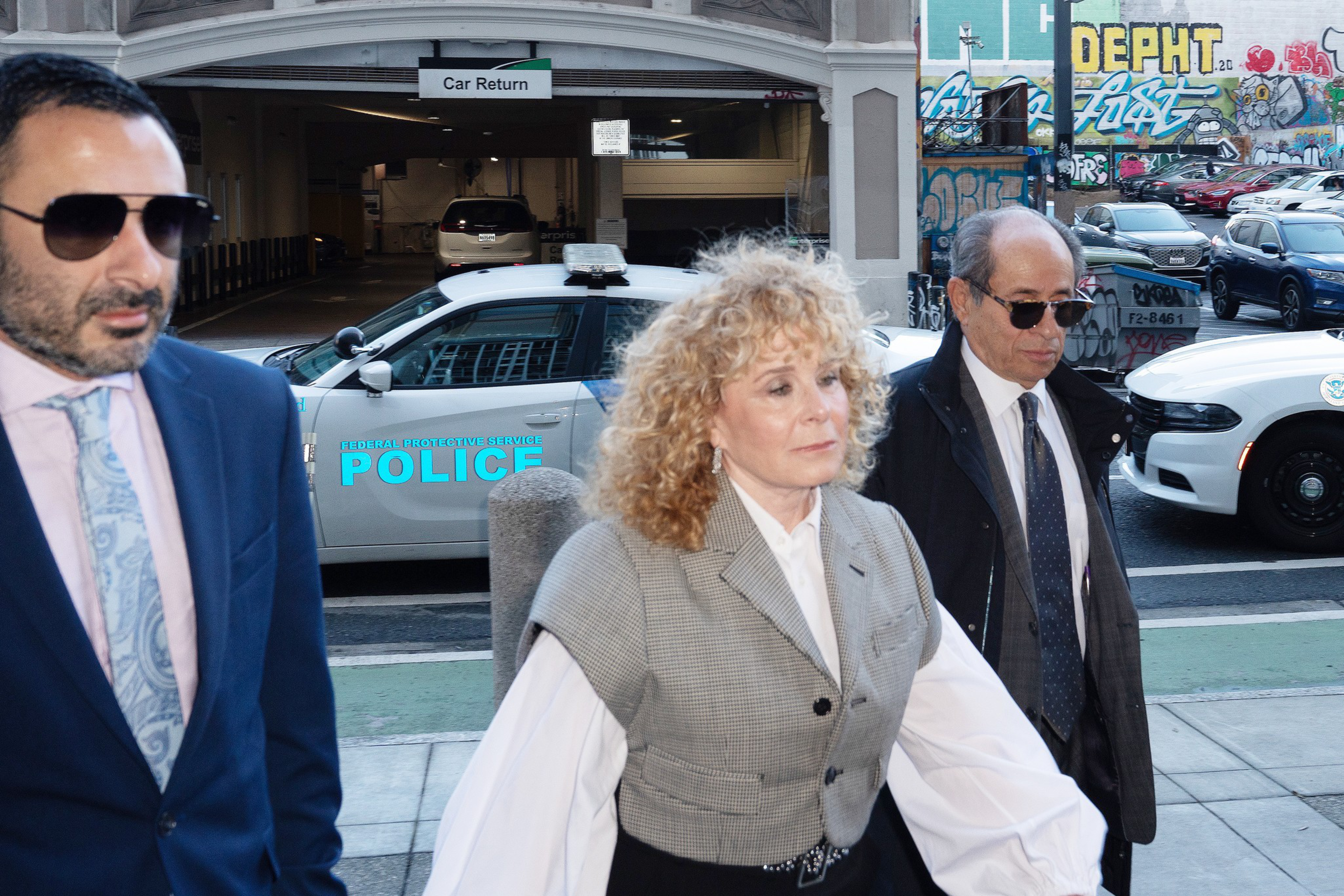 Three people enter court