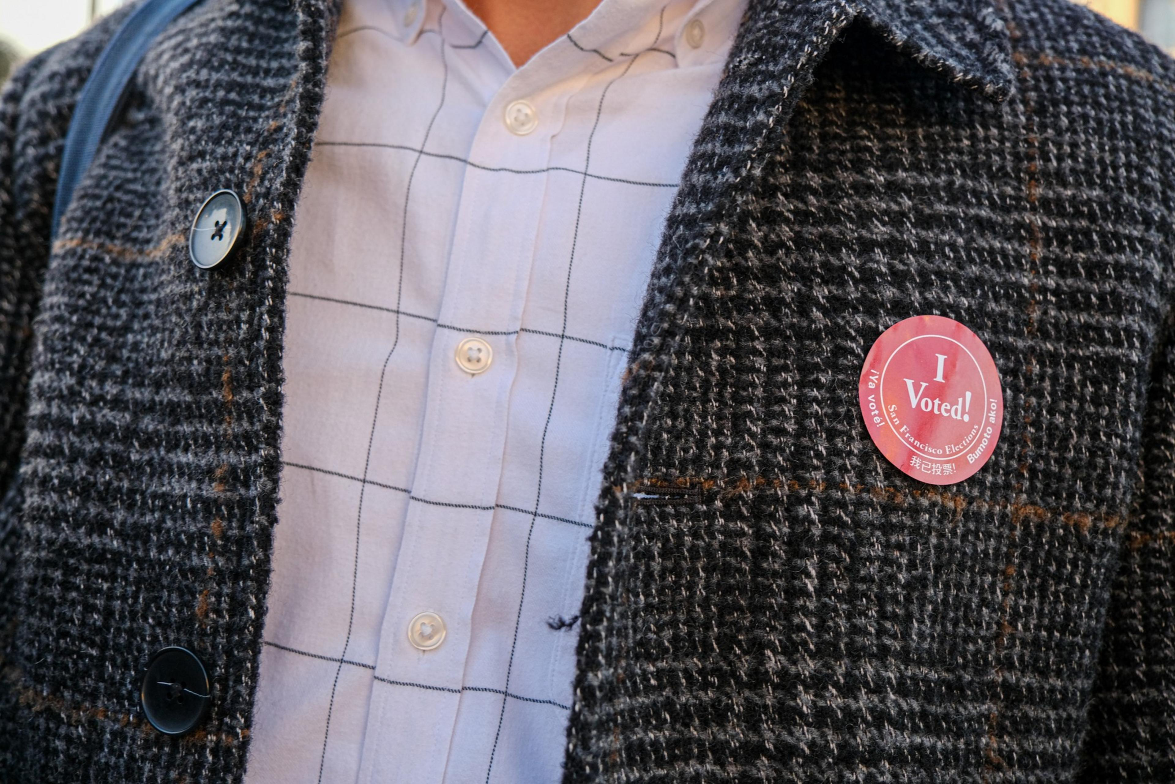 The classic 'I Voted!' sticker will face its finalist challengers in a contest ending Oct. 17, letting San Francisco keep the incumbent or weigh a change.