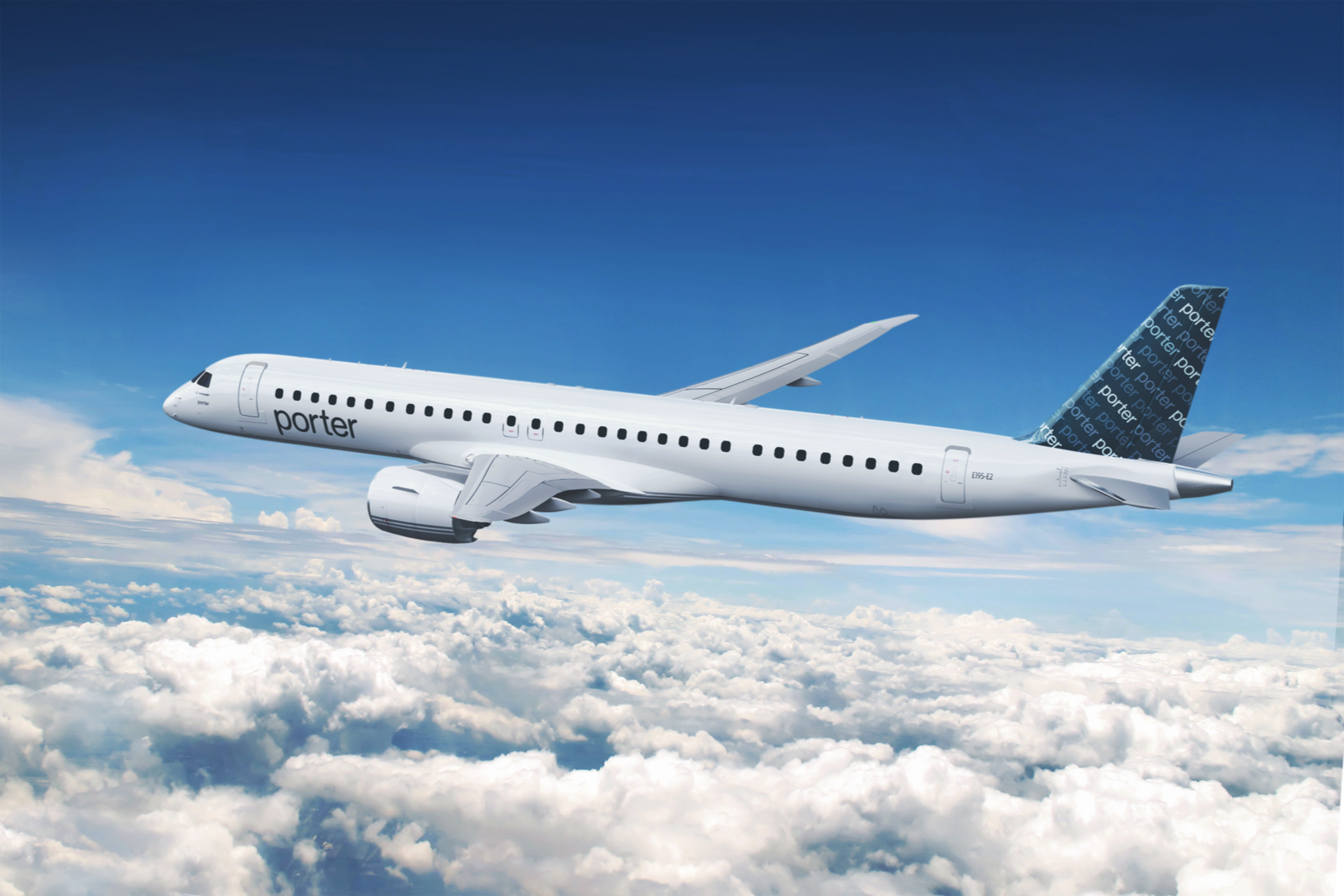 Porter Airlines' Embraer E195-E2 aircraft don't have middle seats.