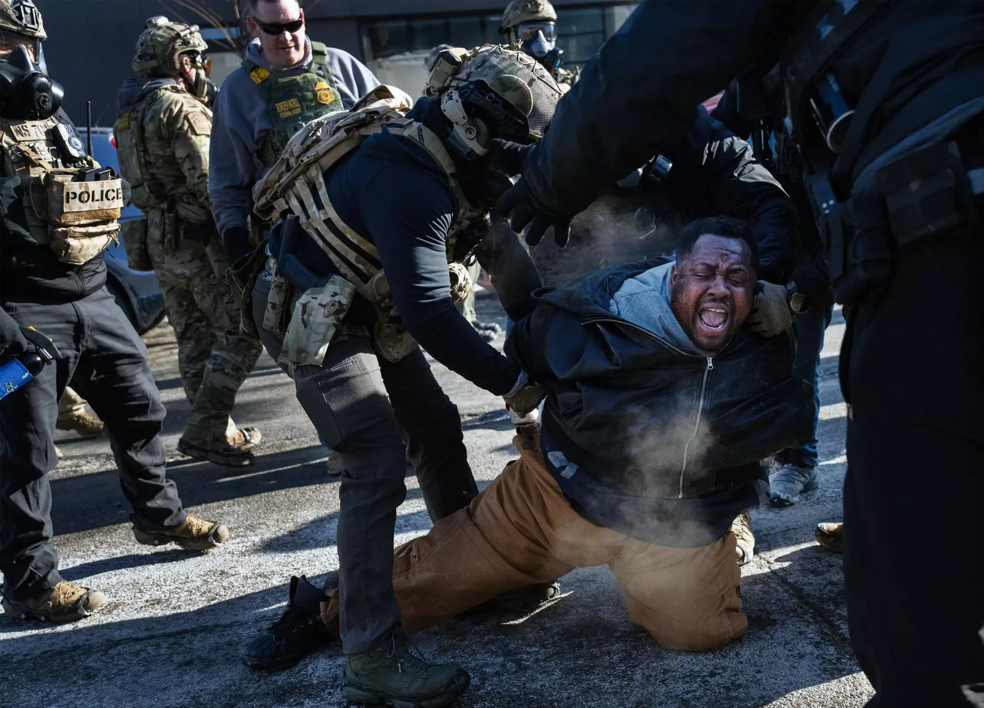 Federal agents clash with protesters in south Minneapolis after Alex Pretti was fatally shot Saturday