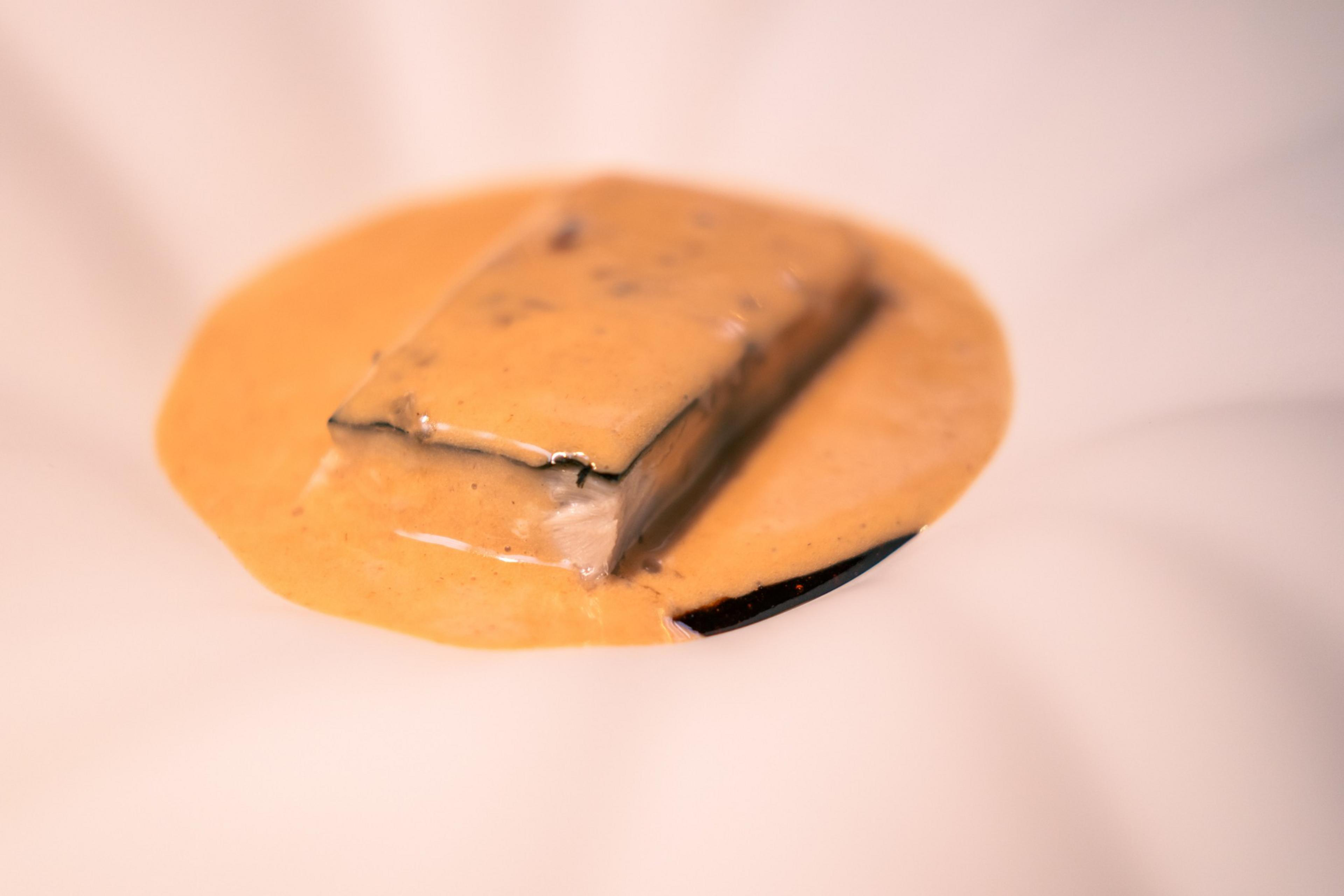 Grilled wild mackerel is served with a creamy sauce made from dried shellfish at Kiln. 