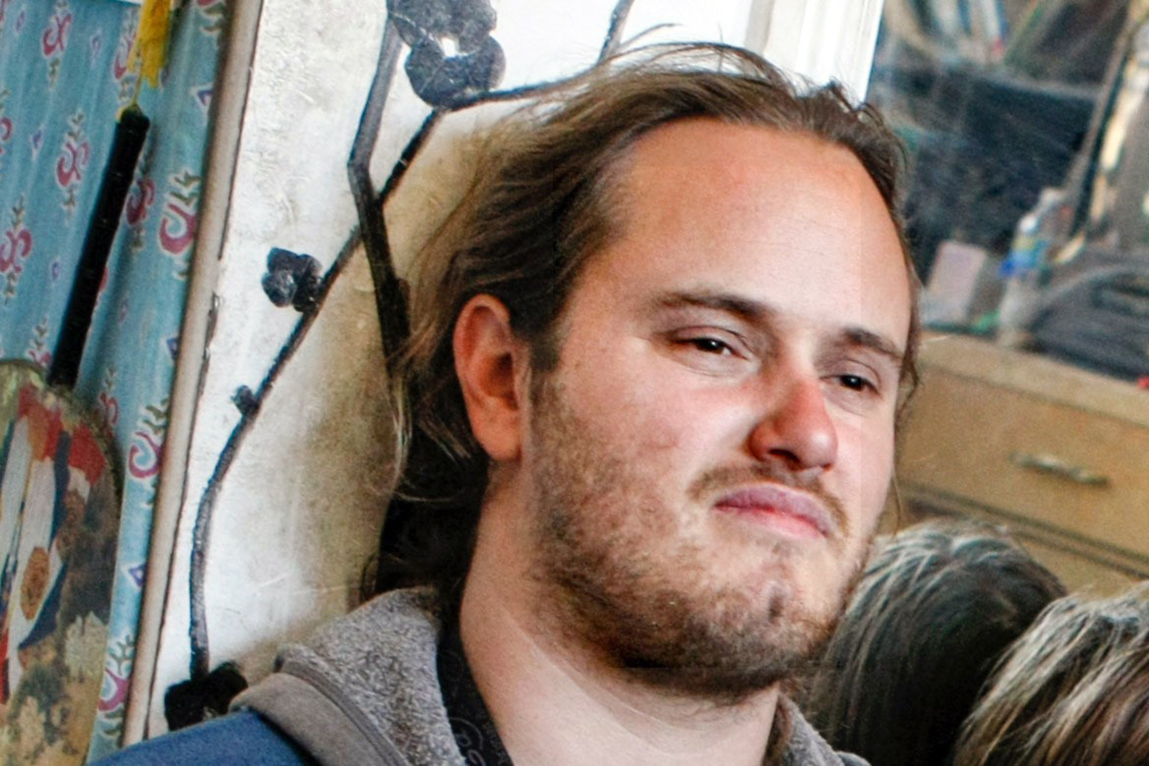 A photo closeup of David DePape.
