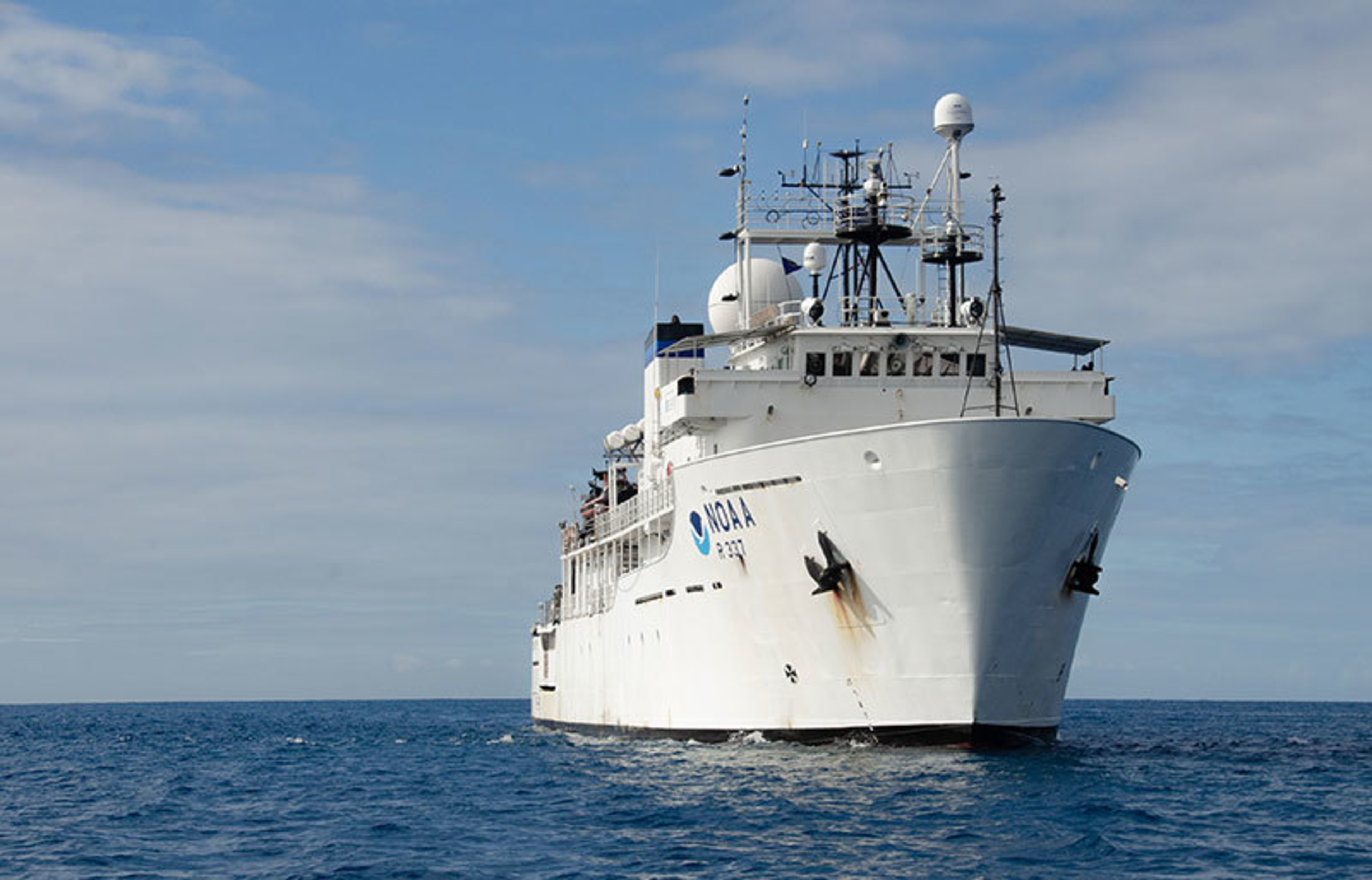 A ship at sea