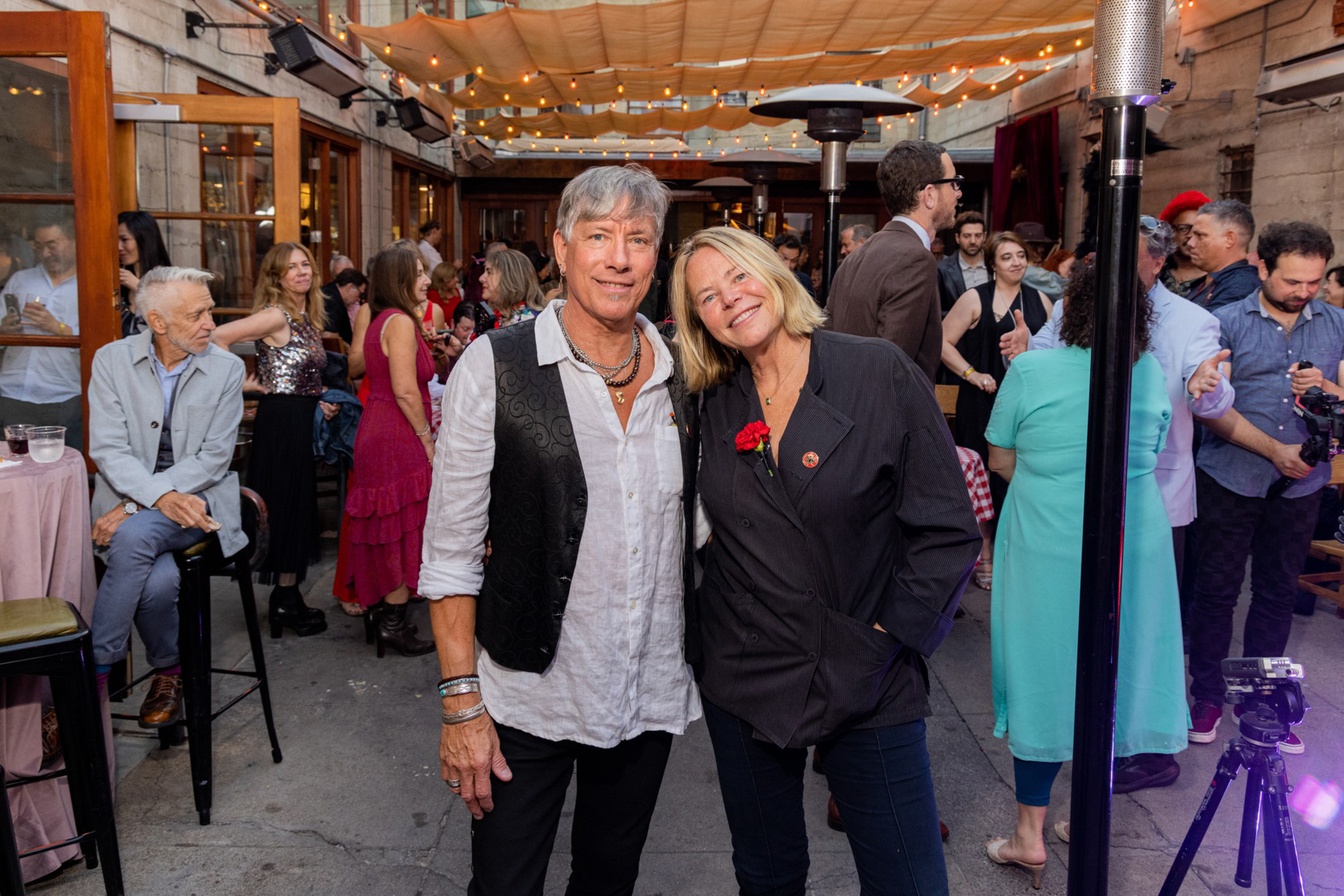 John Clark and Gayle Pirie at Foreign Cinema's 25th annivesary