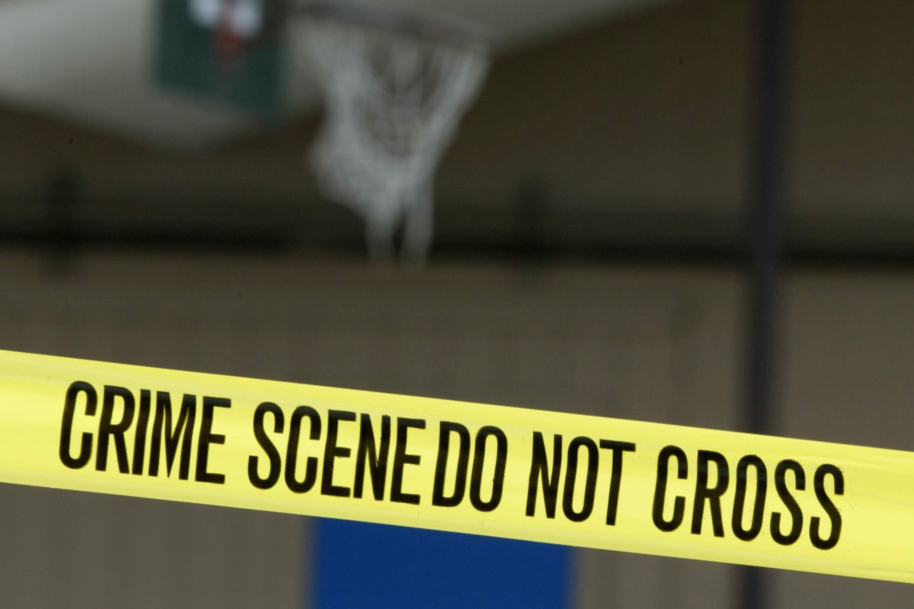 Police tape at the scene of a police incident