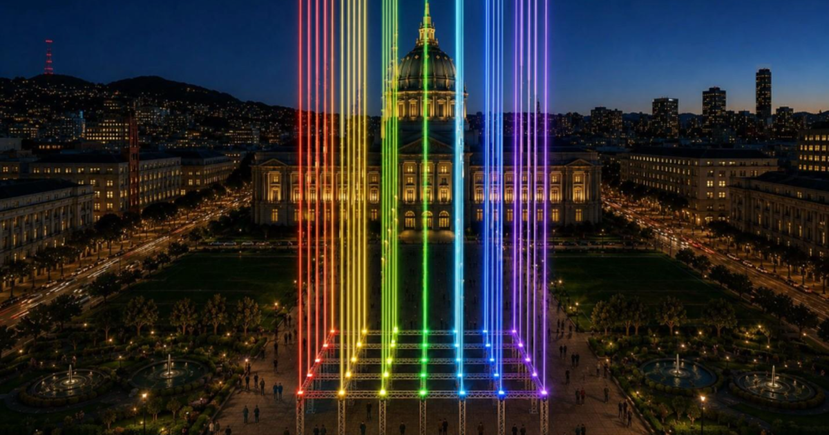 Art outside SF City Hall, fireworks off Golden Gate Bridge to brighten summer sky