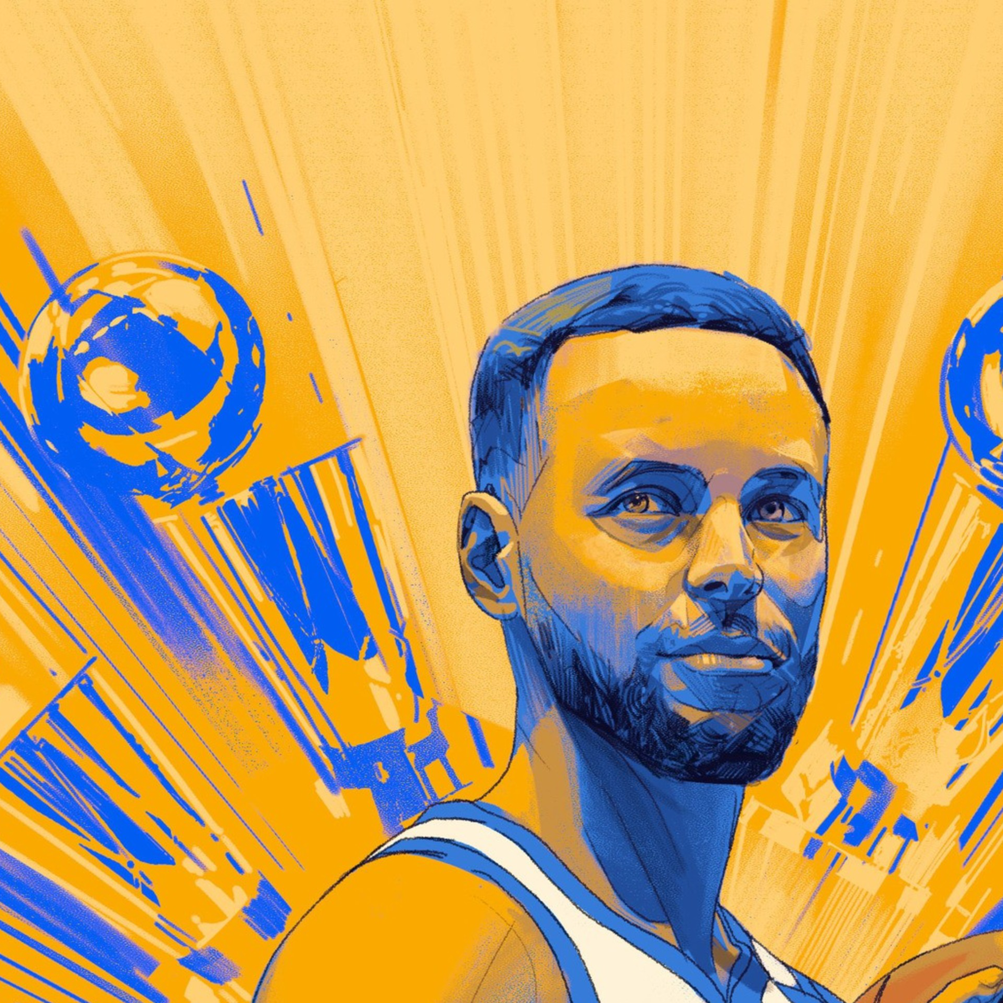 An illustration of a basketball player