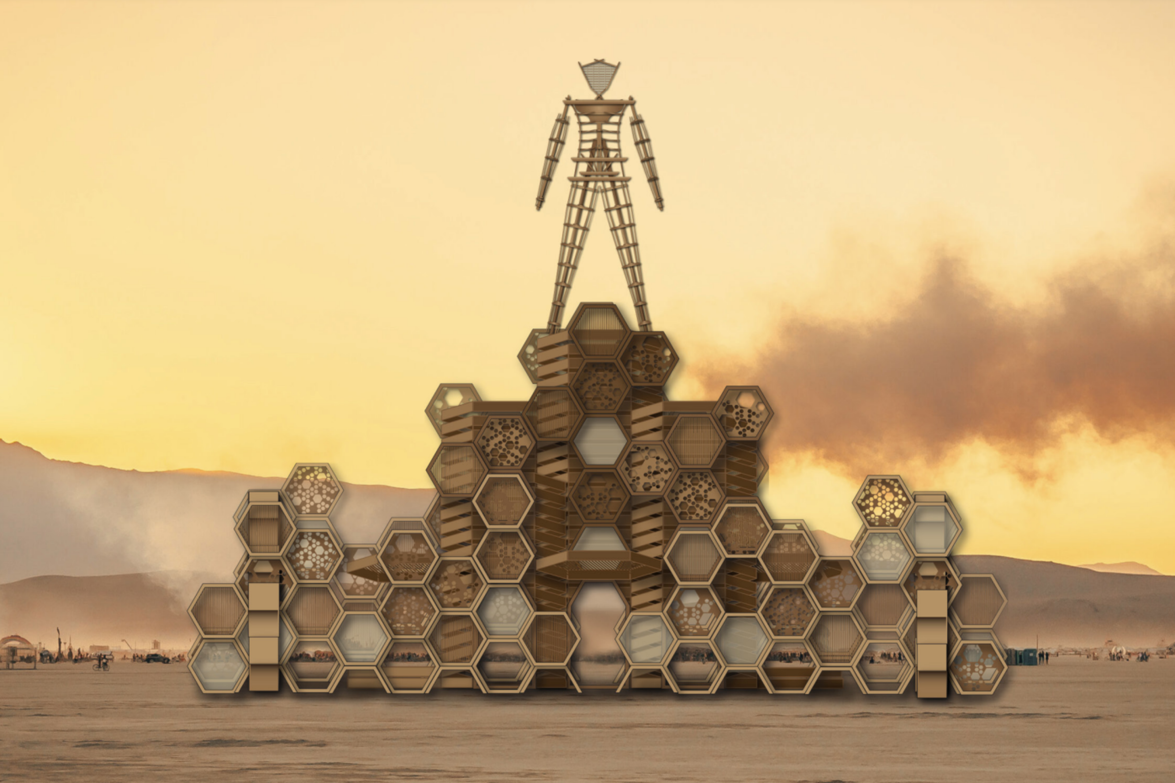 Oakland designer Tim Brenner will build The Man for 2023 in a creation called, "The Hive."