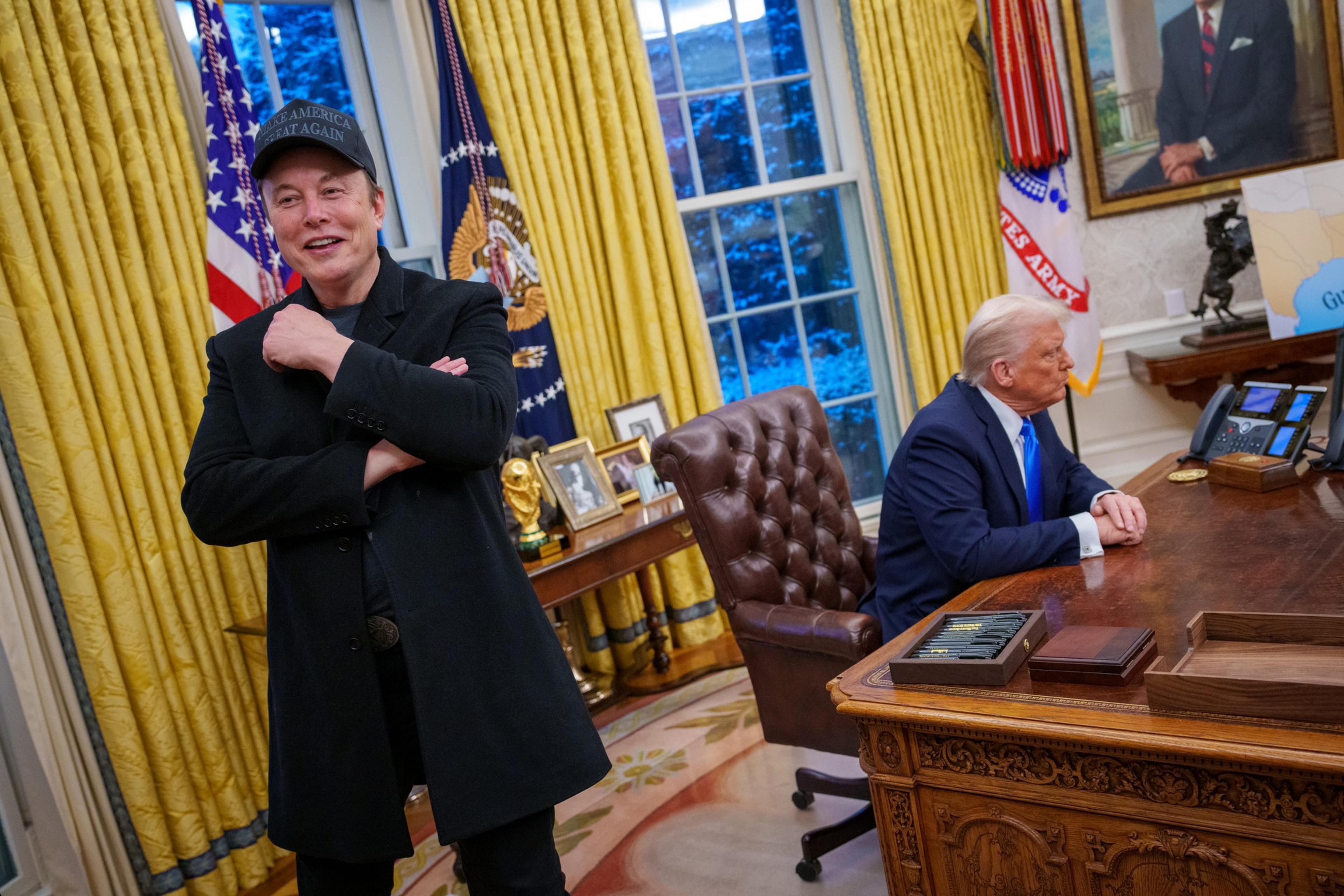 A photo of two men in an room