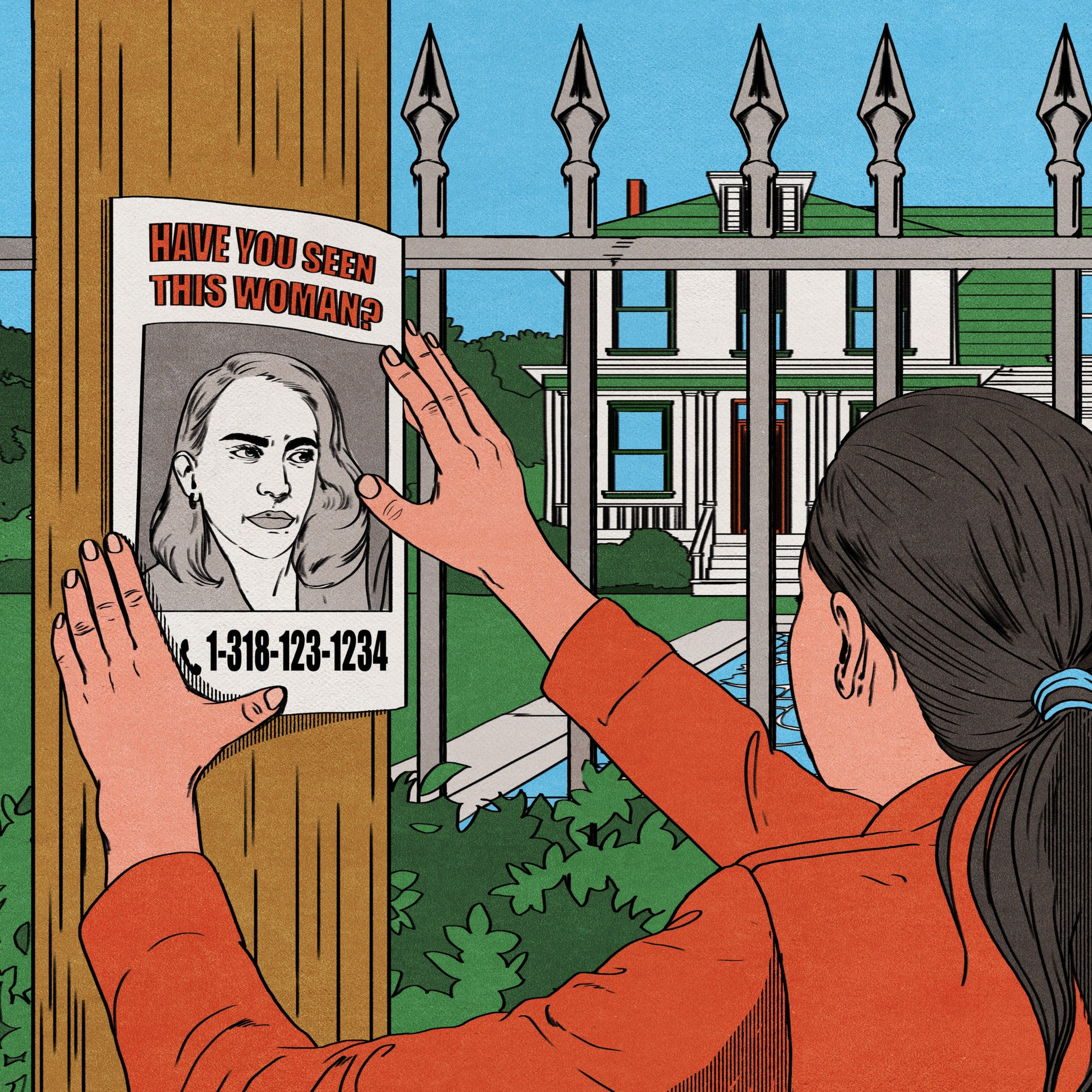 An illustration of a woman posting up a photo