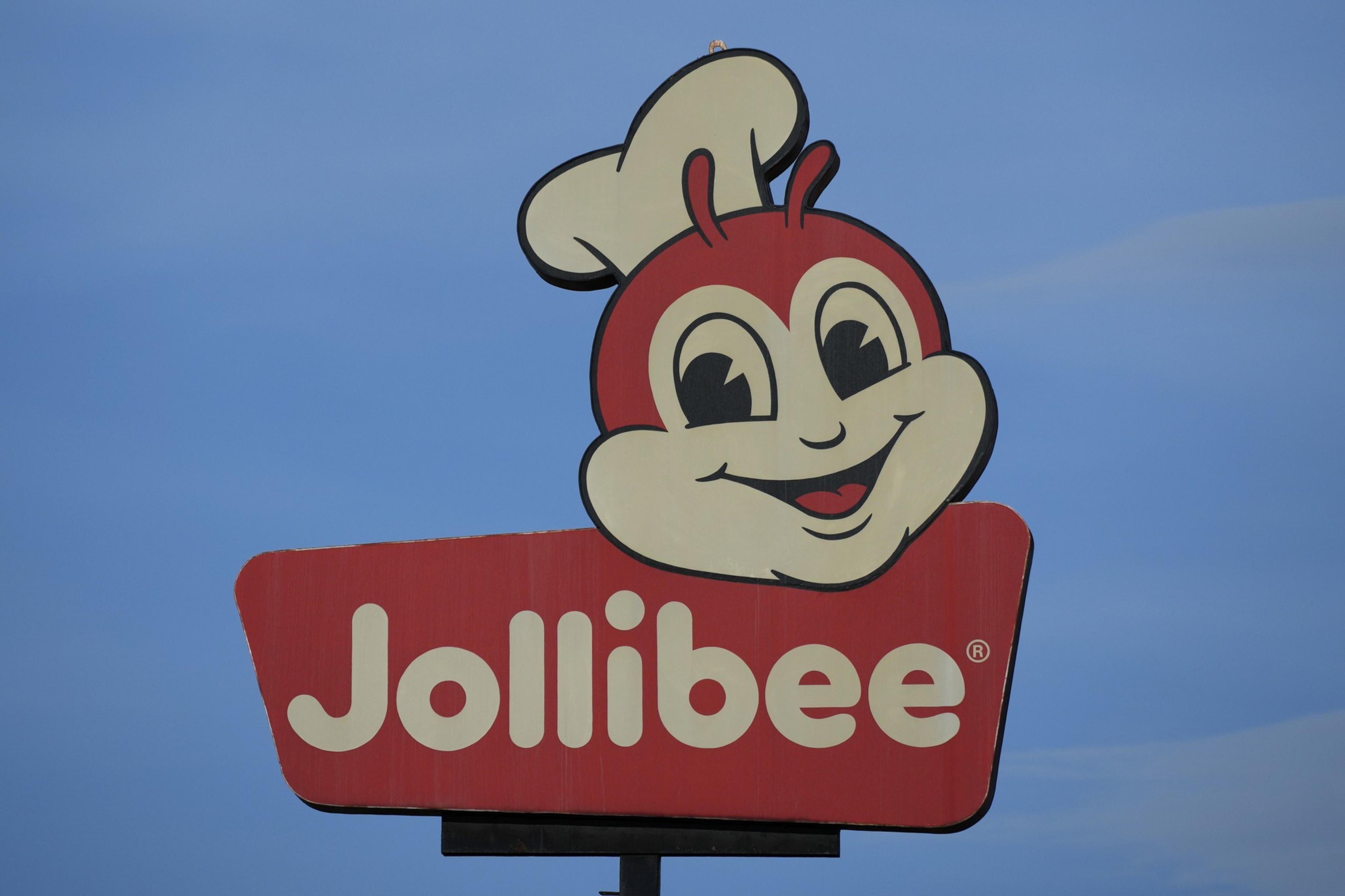 The logo of Jollibee Food in Santa Rosa, Laguna province, Philippines.