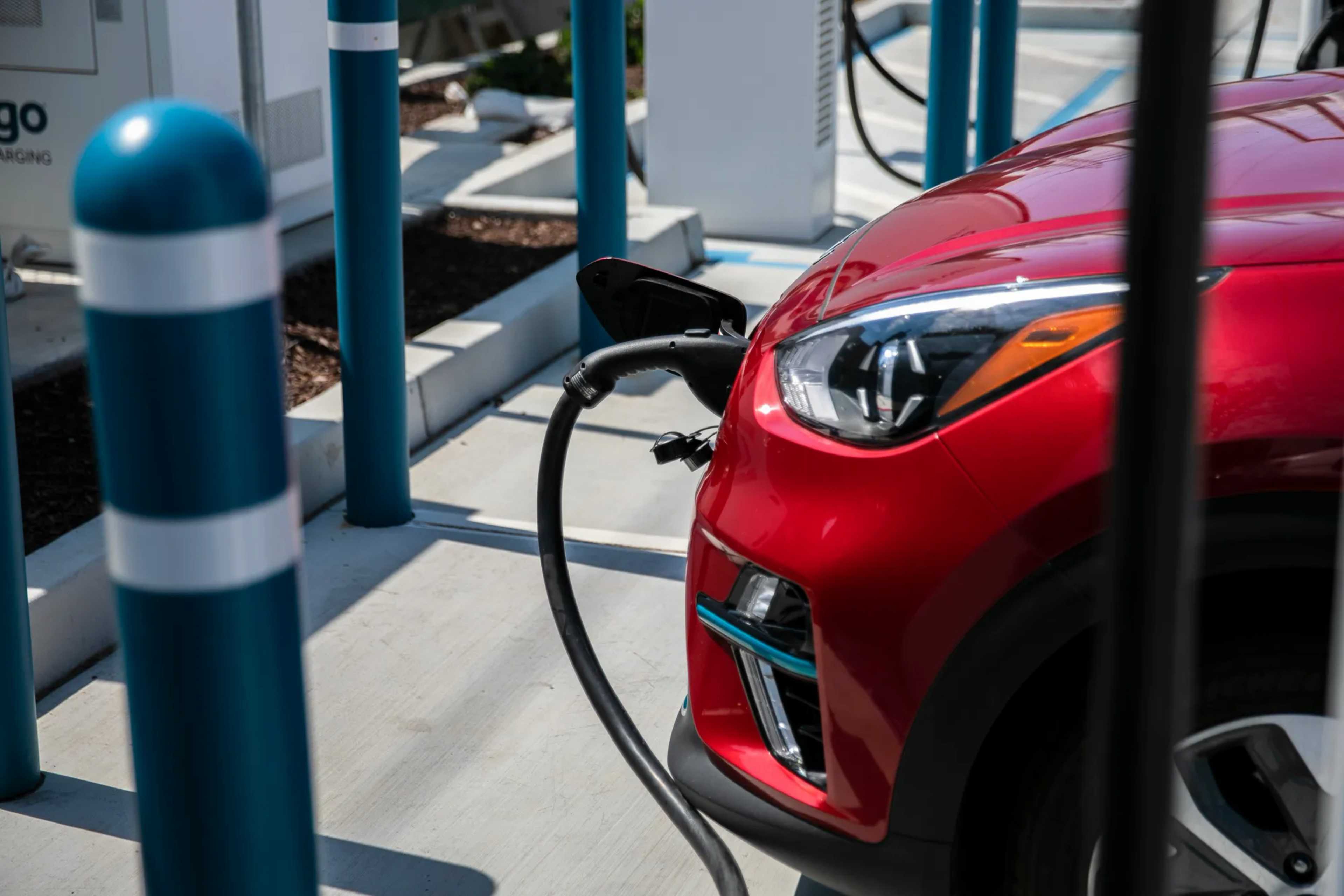 An electric vehicle charging