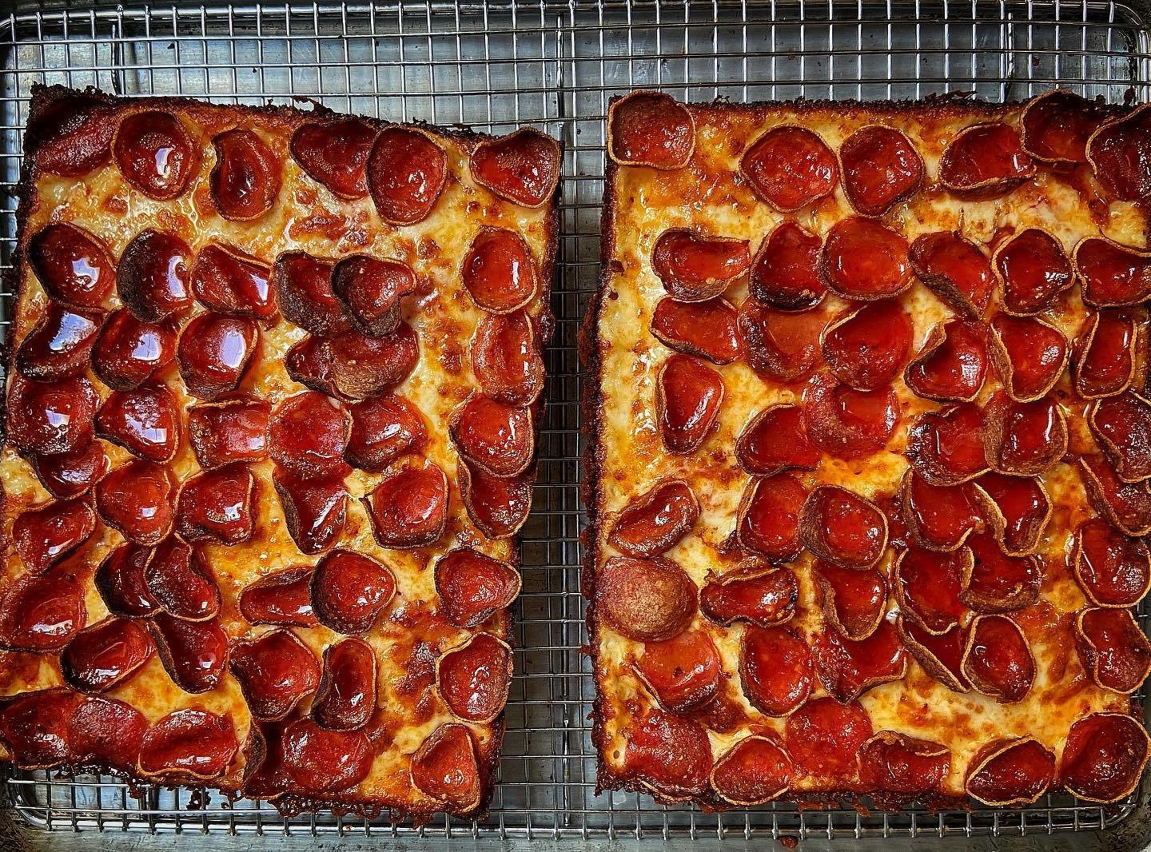 Square pepperoni pie