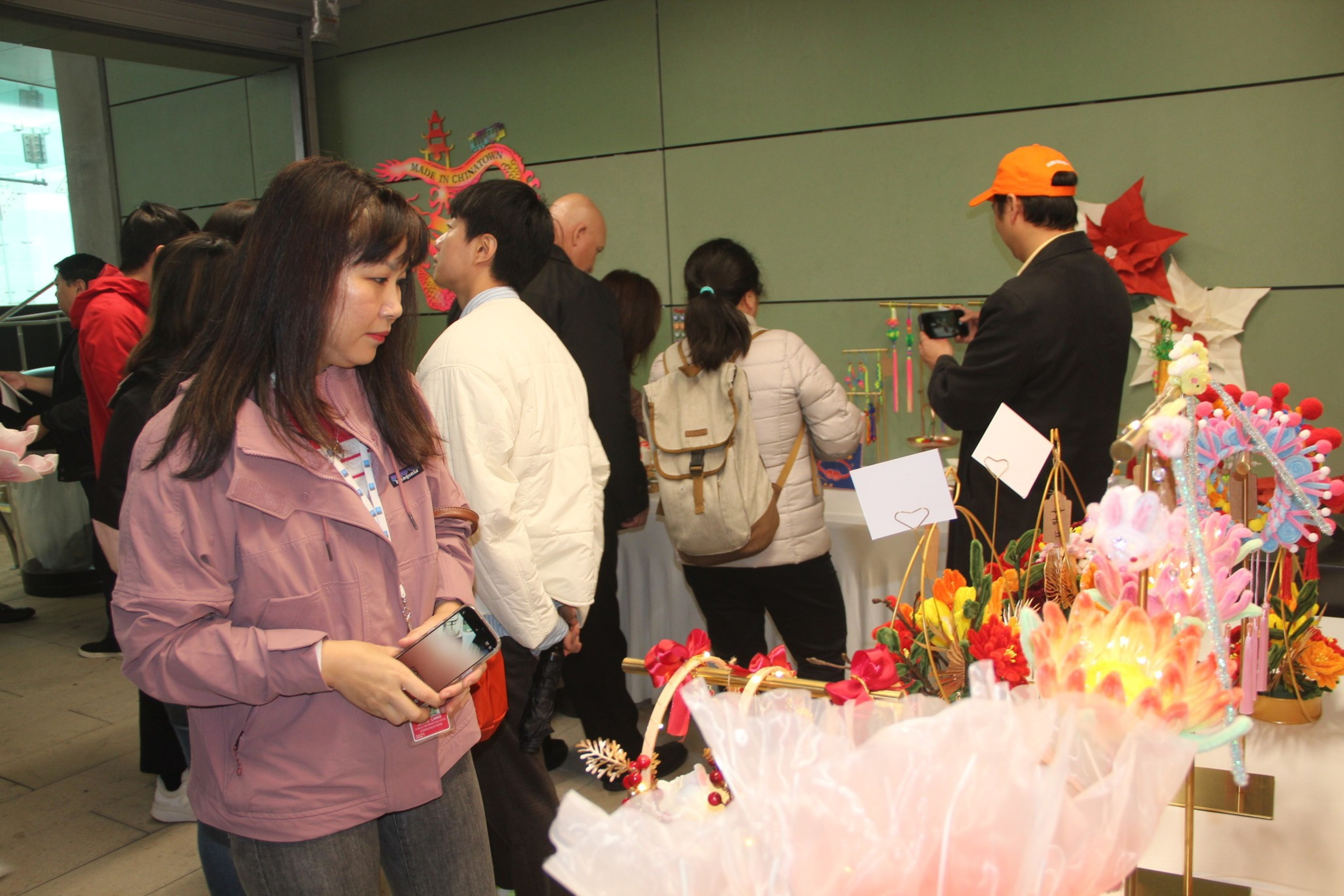 People checking items at a store
