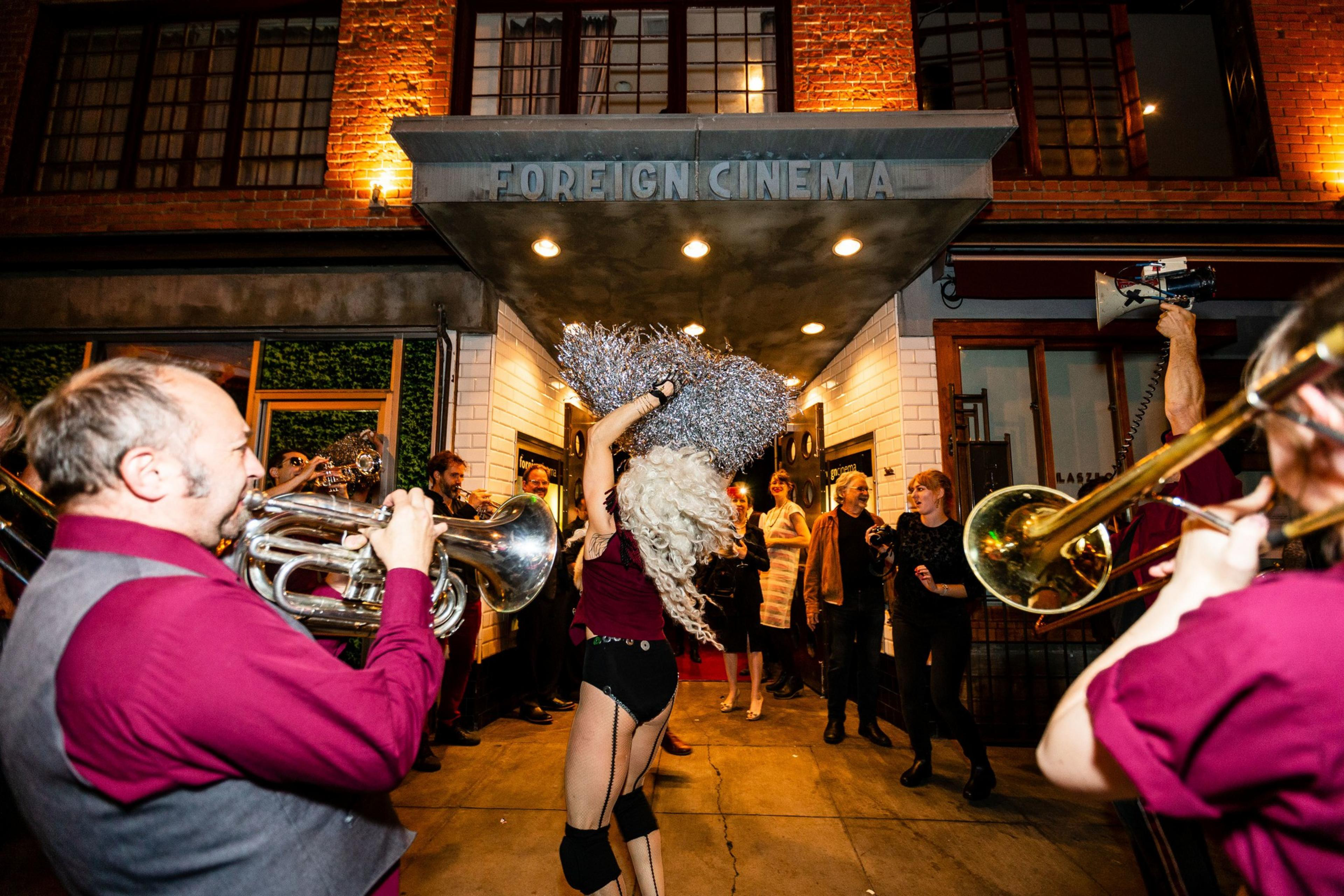 The entrance to the 2018 party at Foreign Cinema