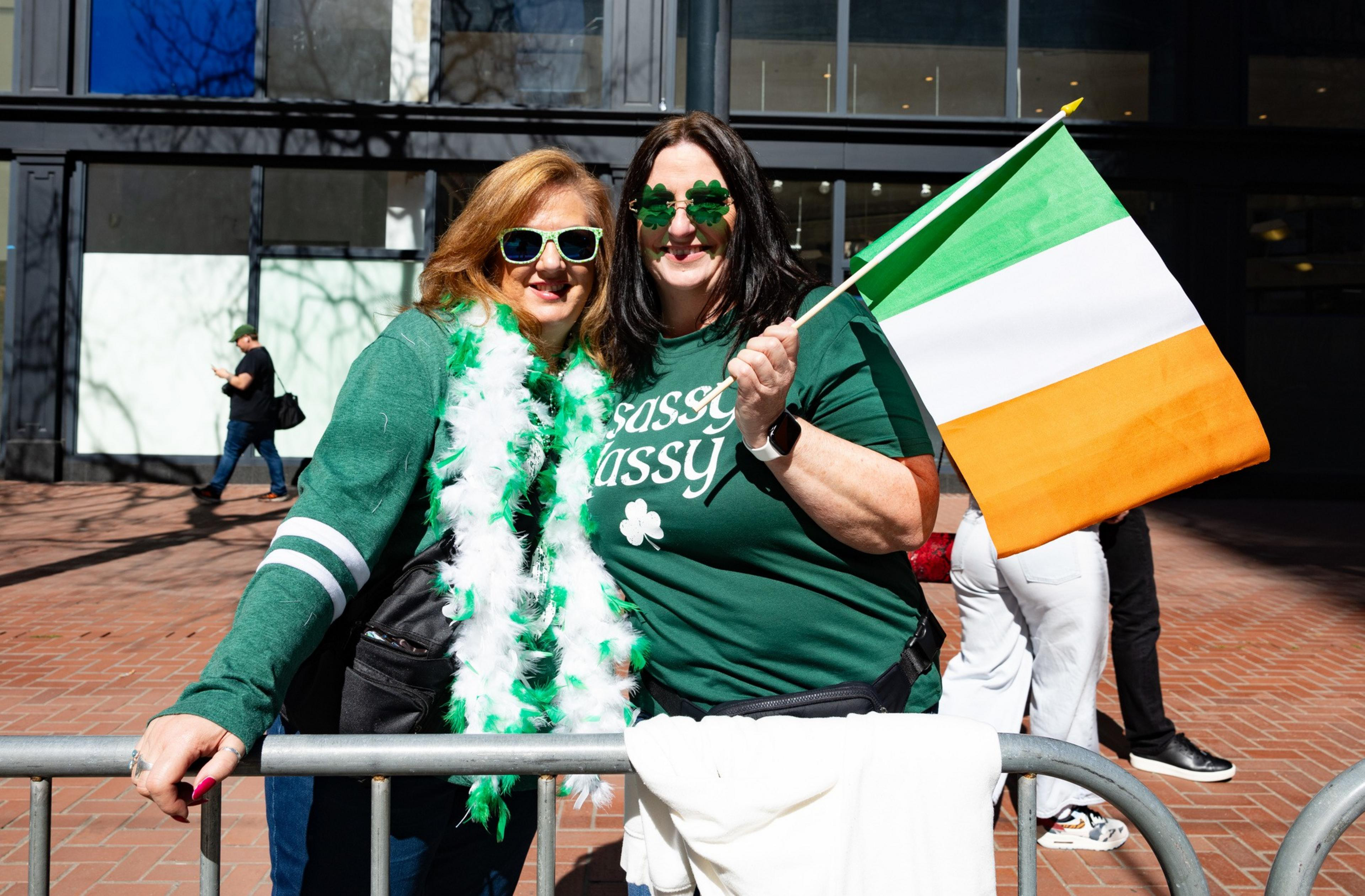 Spectators at San Francisco's St. Patrick's Day parade