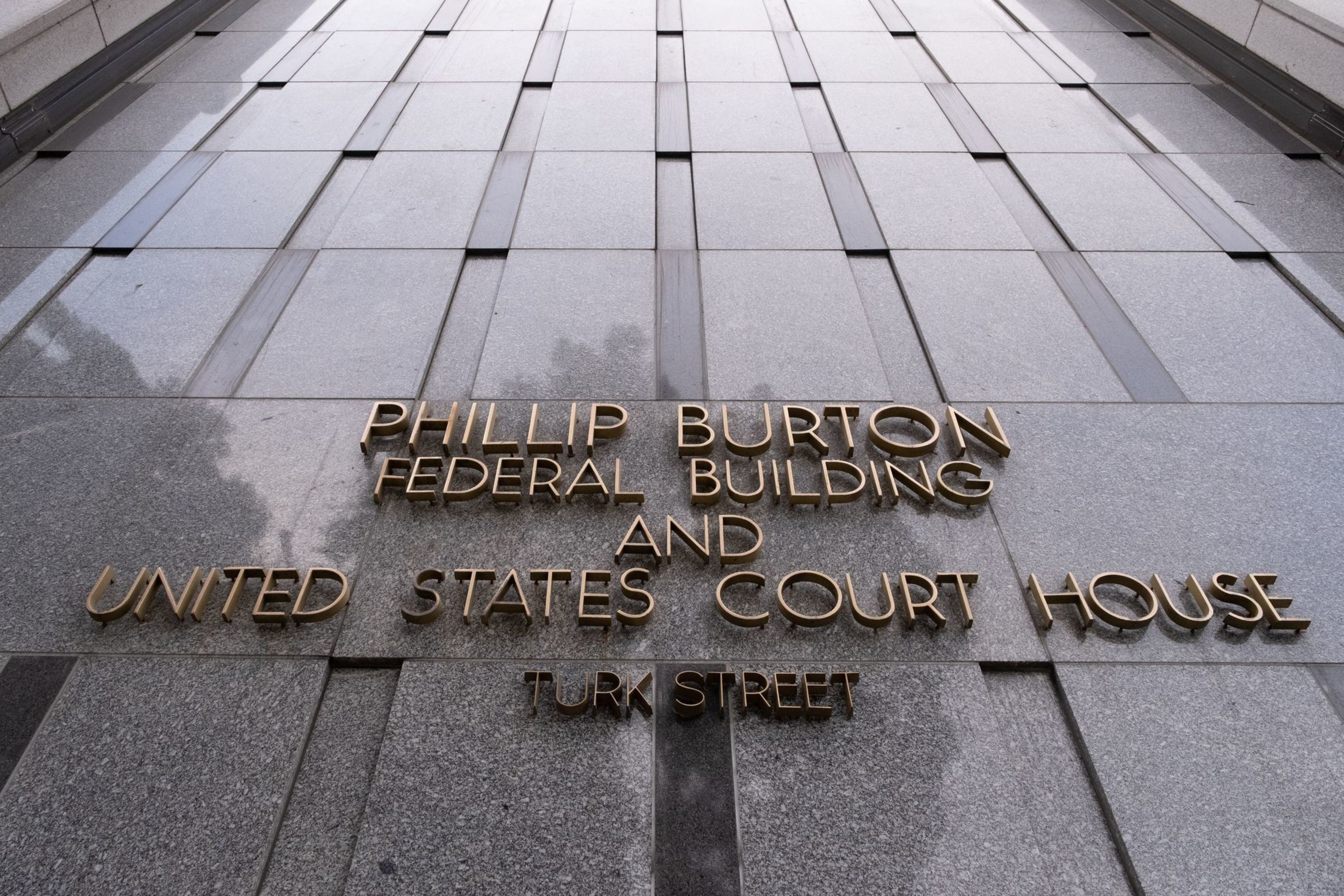 A view of the Phillip Burton Federal Building and U.S. Courthouse at 450 Golden Gate Ave. in San Francisco.