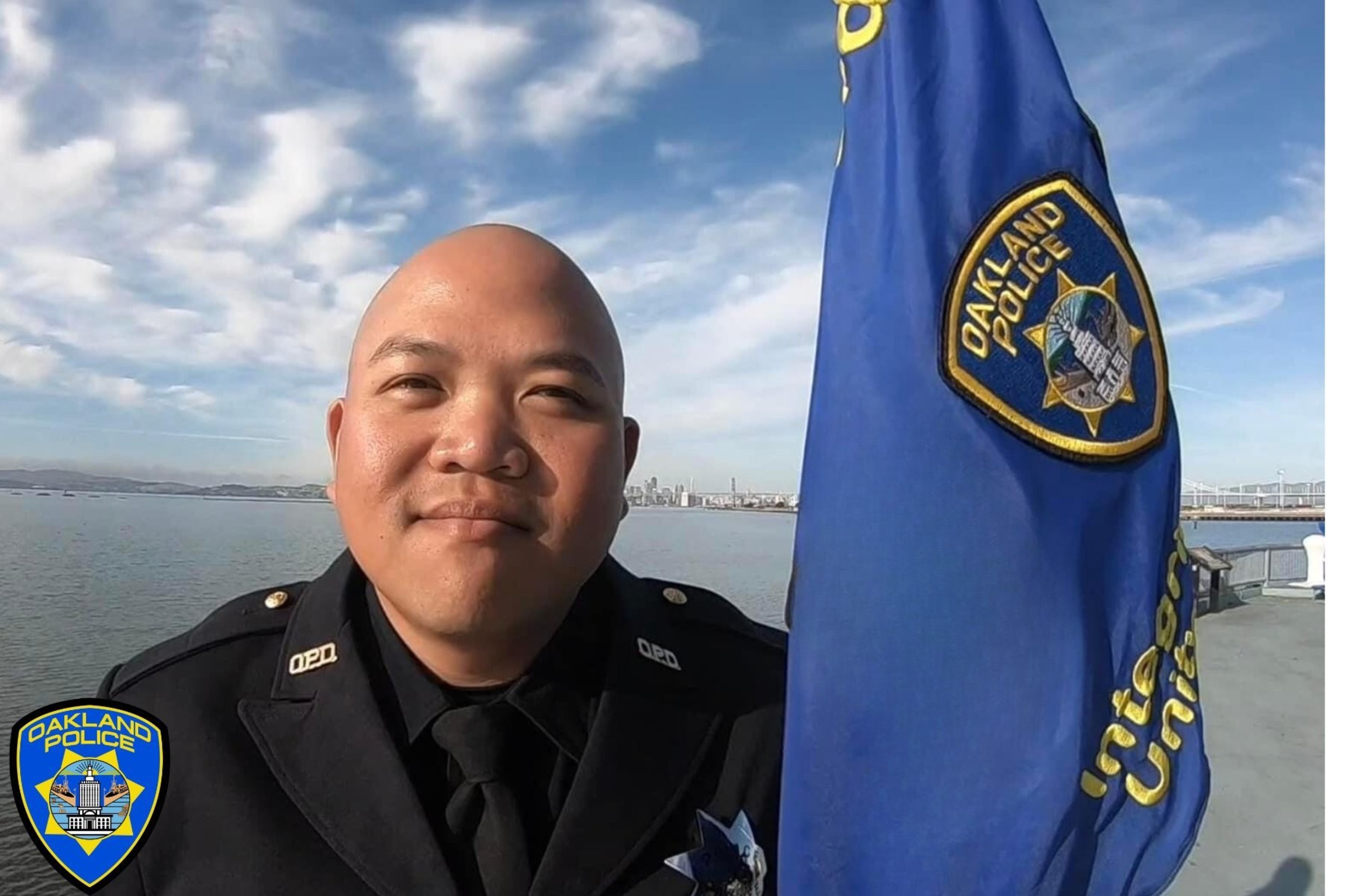 Oakland police Officer Tuan Le was shot and killed Friday morning while responding to burglary at a cannabis business near Oaklandâ€™s Embarcadero.