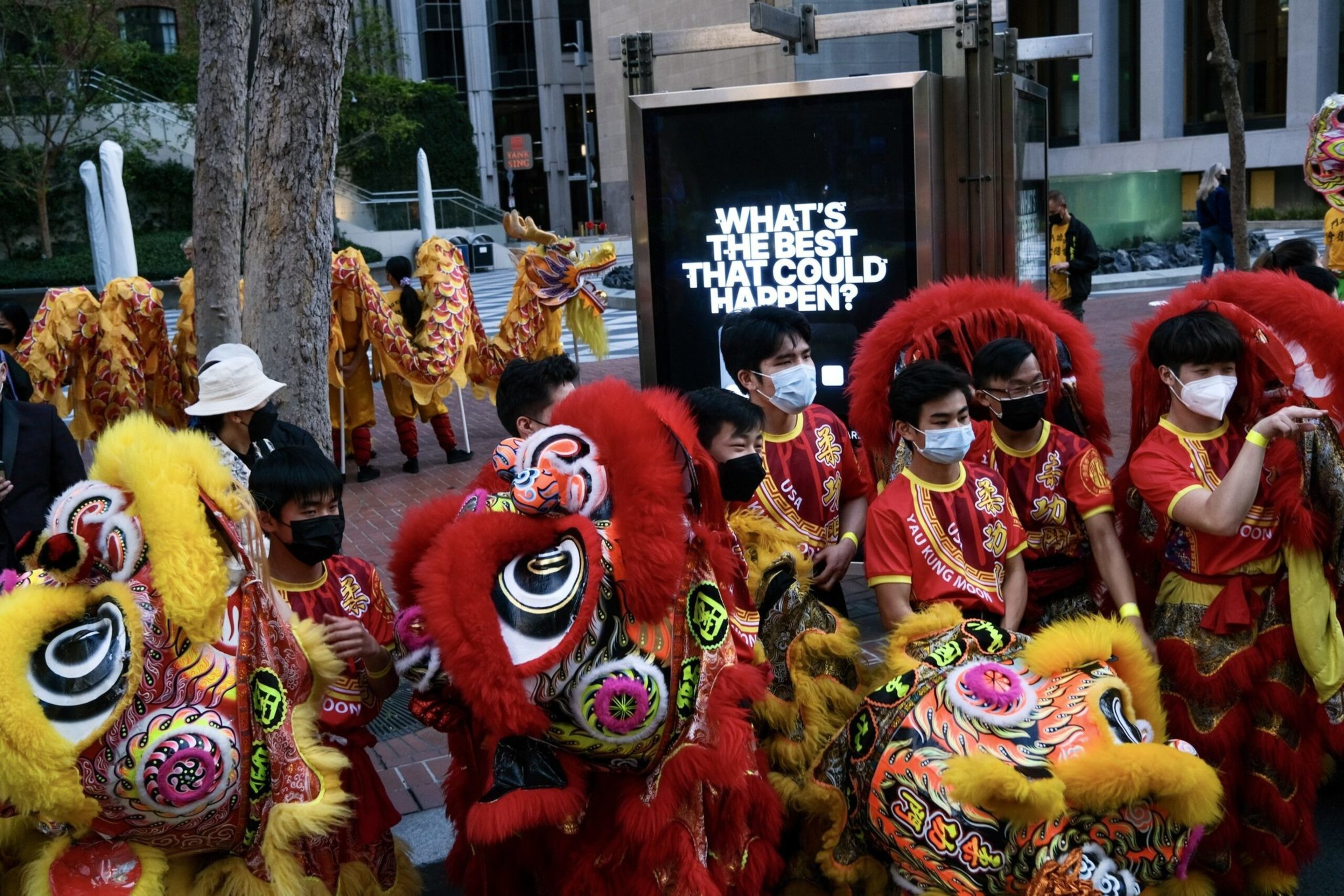 Lunar new year lion dance