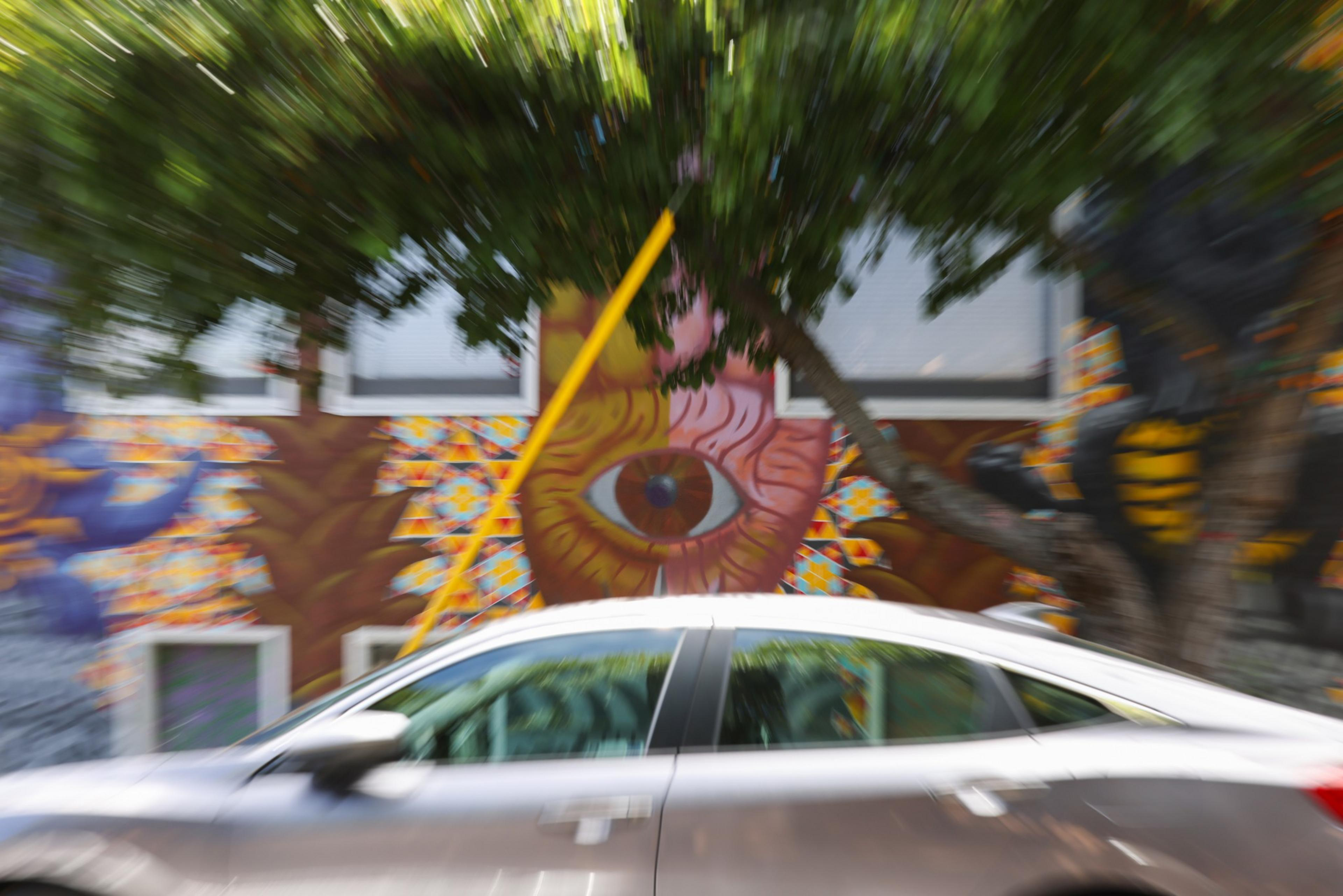 Mural on the side of a building