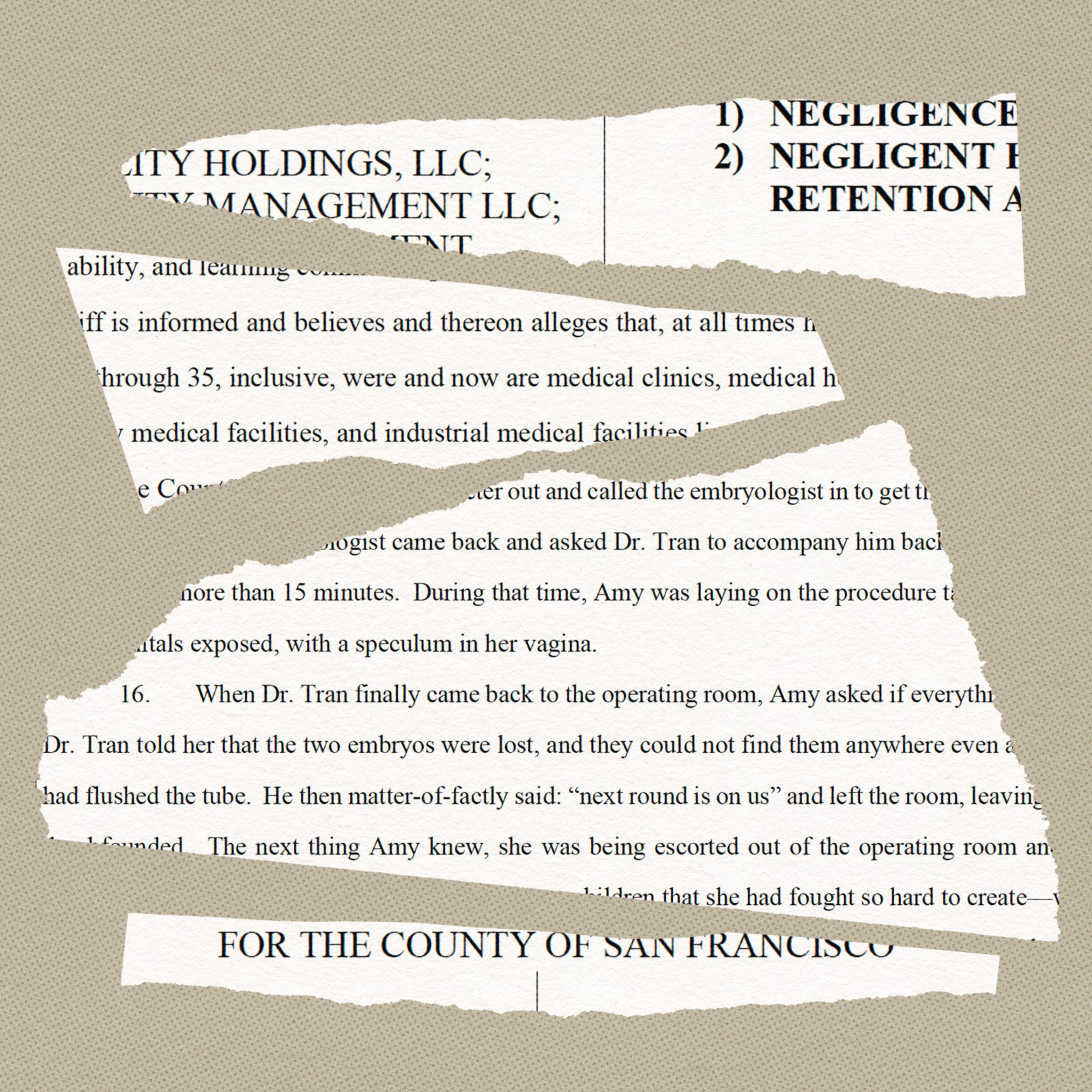 A photo illustration of ripped documents.