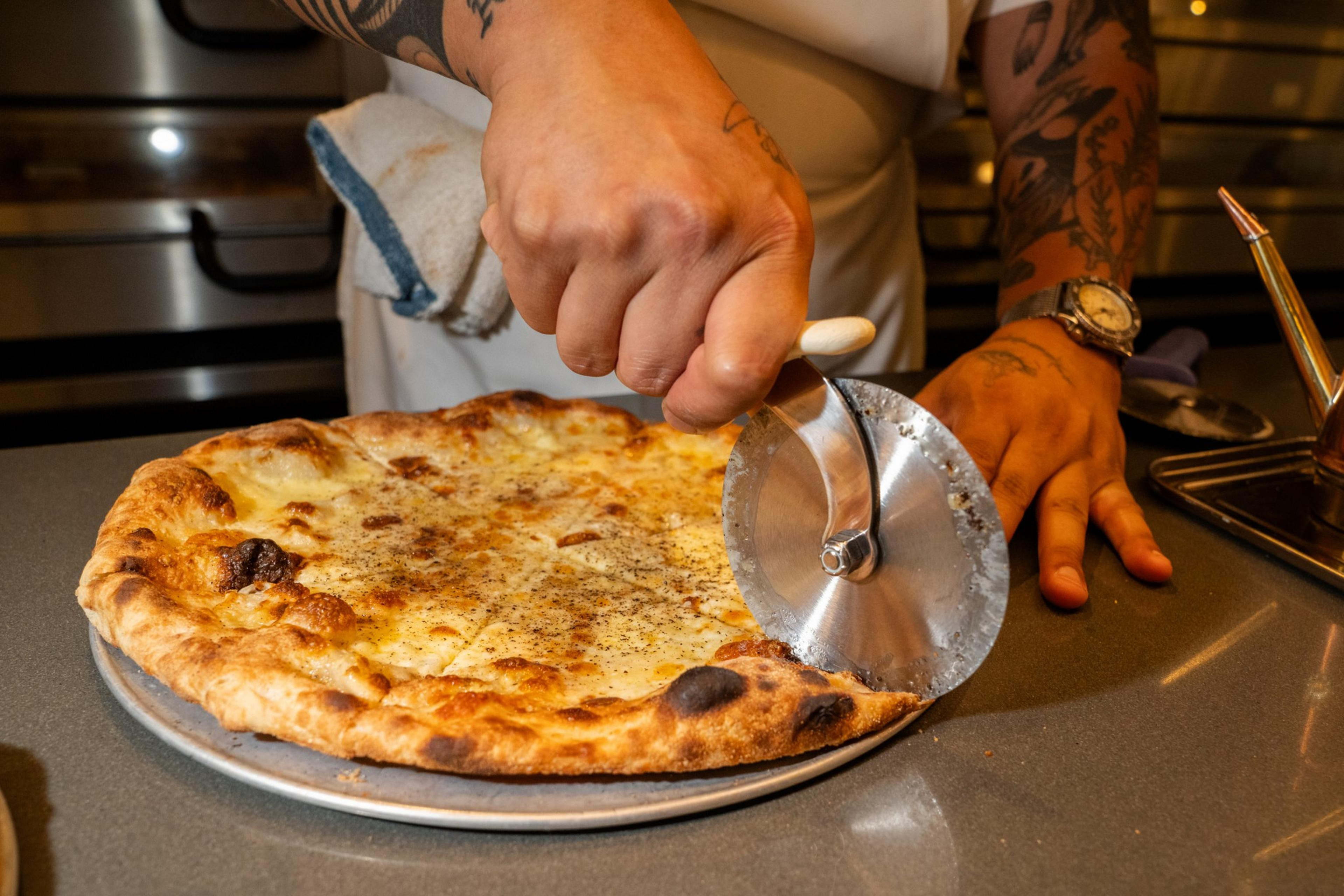 Casio E Pepe is one of their many pizzas at Flour+Water Pizzeria in San Francisco.