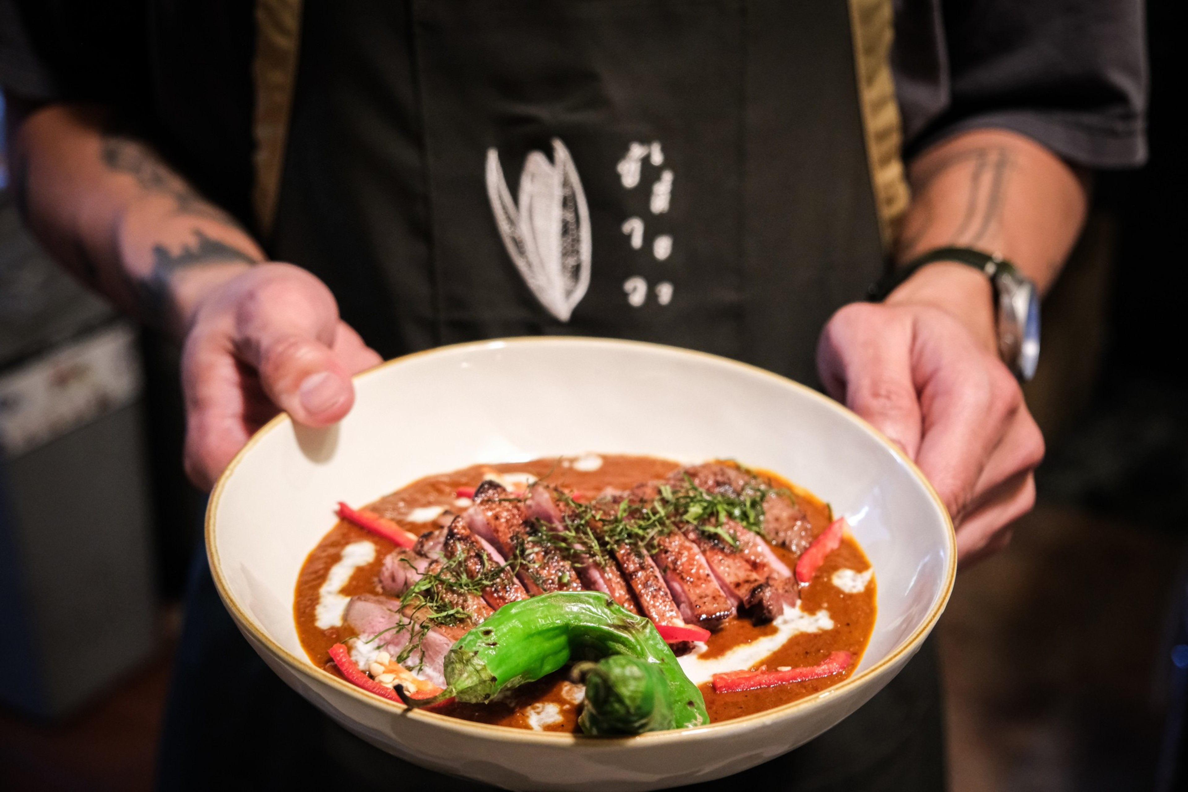 Panang curry with sliced duck at Khao Tiew