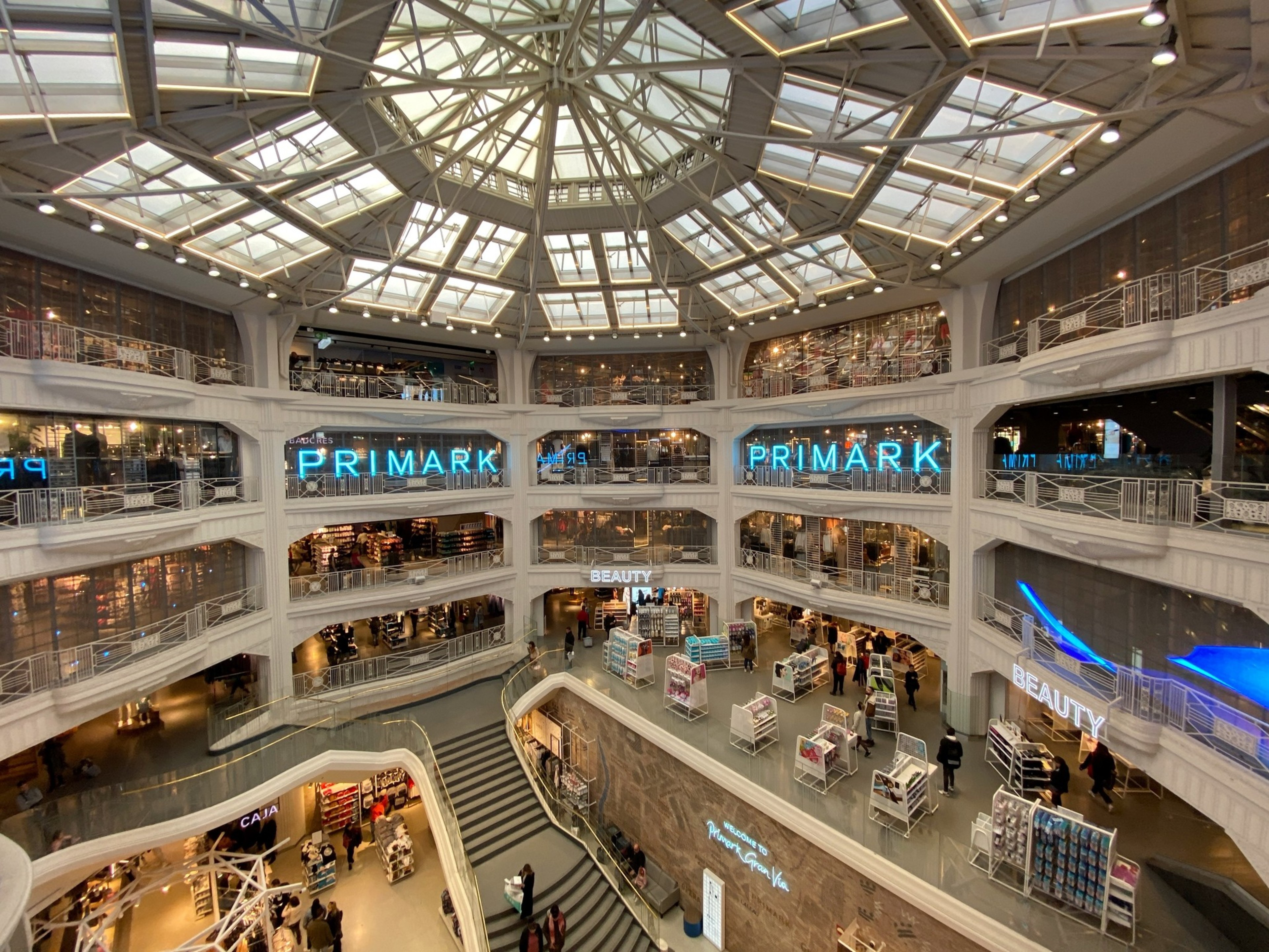 Big interior of department store