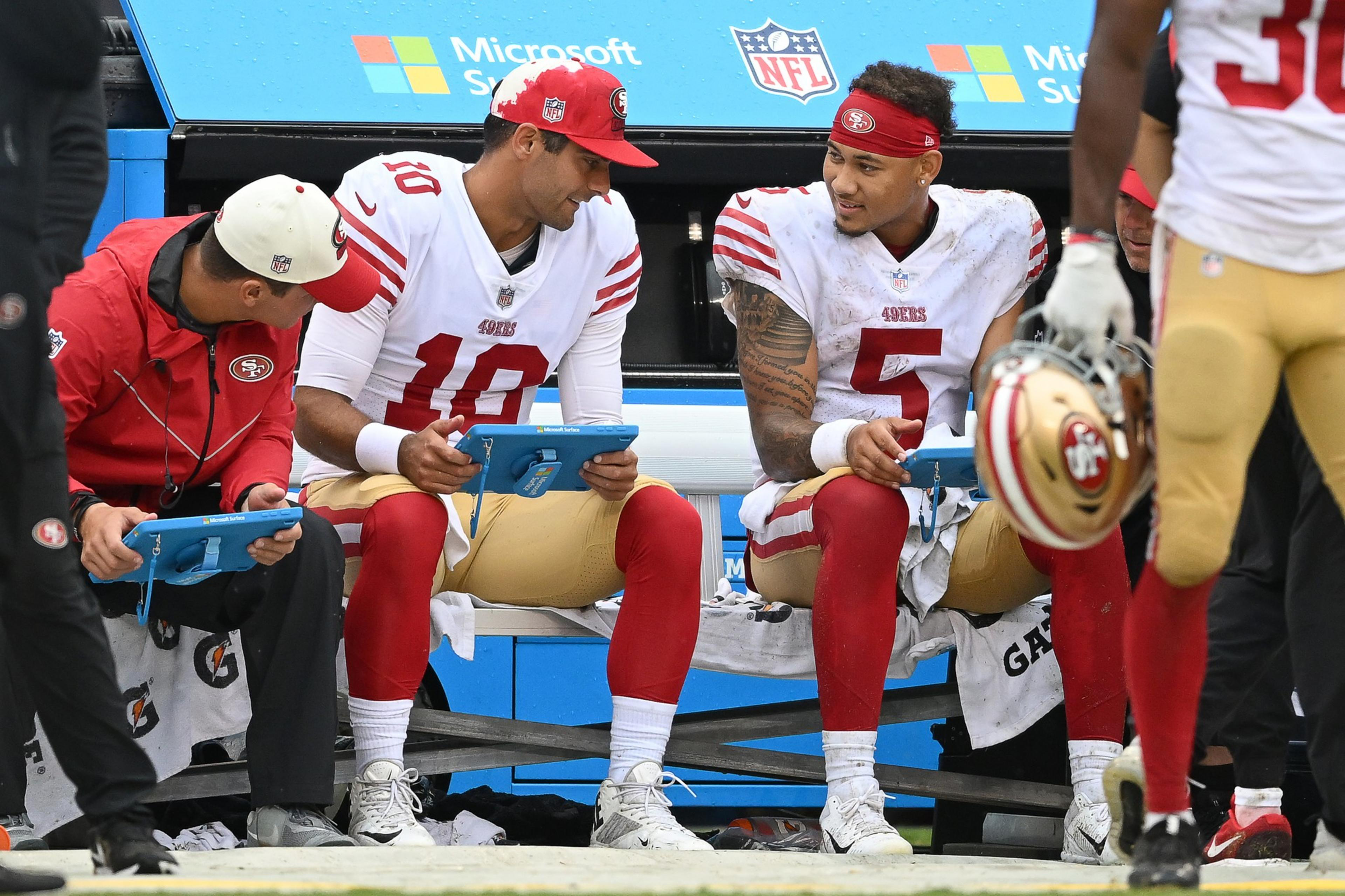 Jimmy G and Trey Lance chat