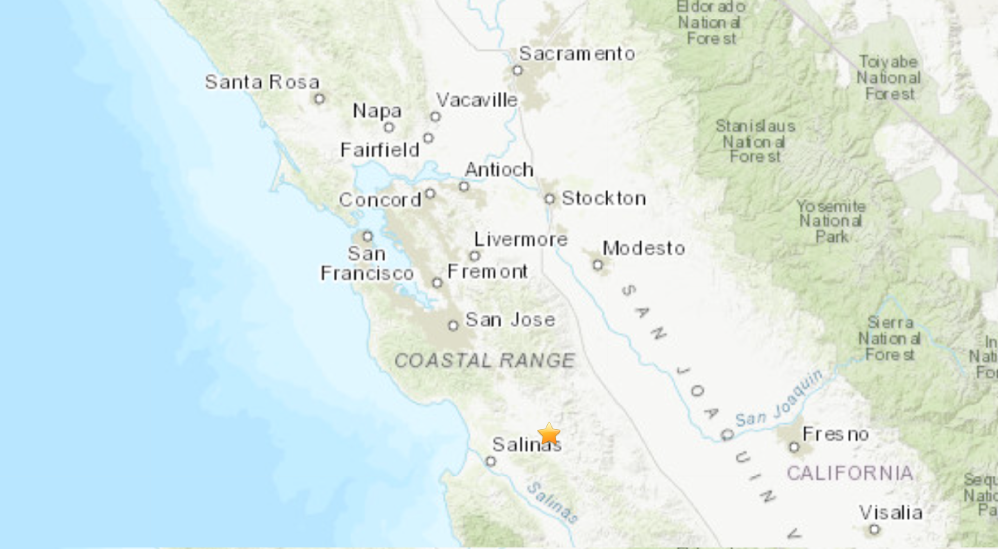 The 4.5 magnitude earthquake's epicenter on April 4, 2023.| Courtesy USGS