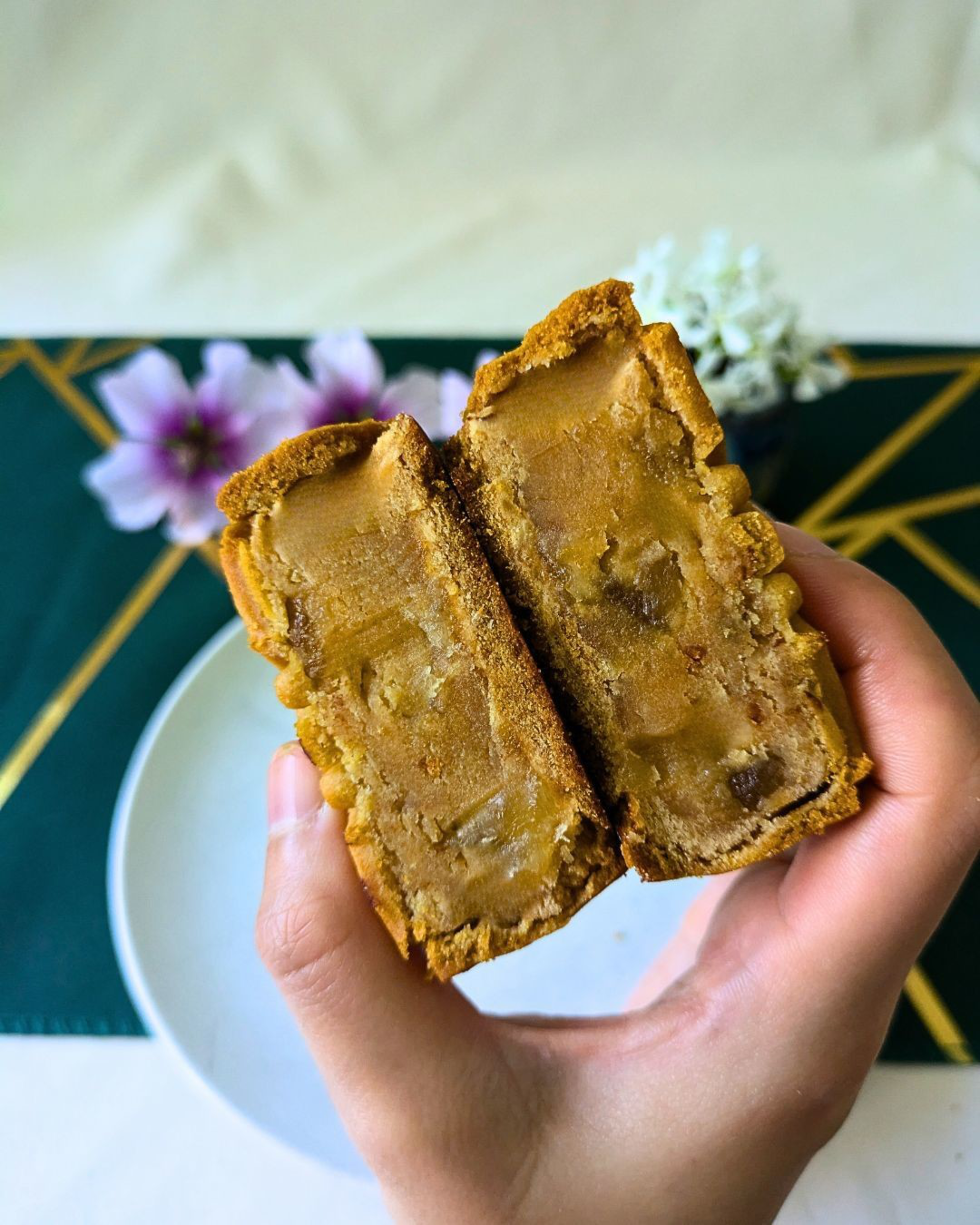 mung bean pineapple mooncake from Little Moon Bakehouse