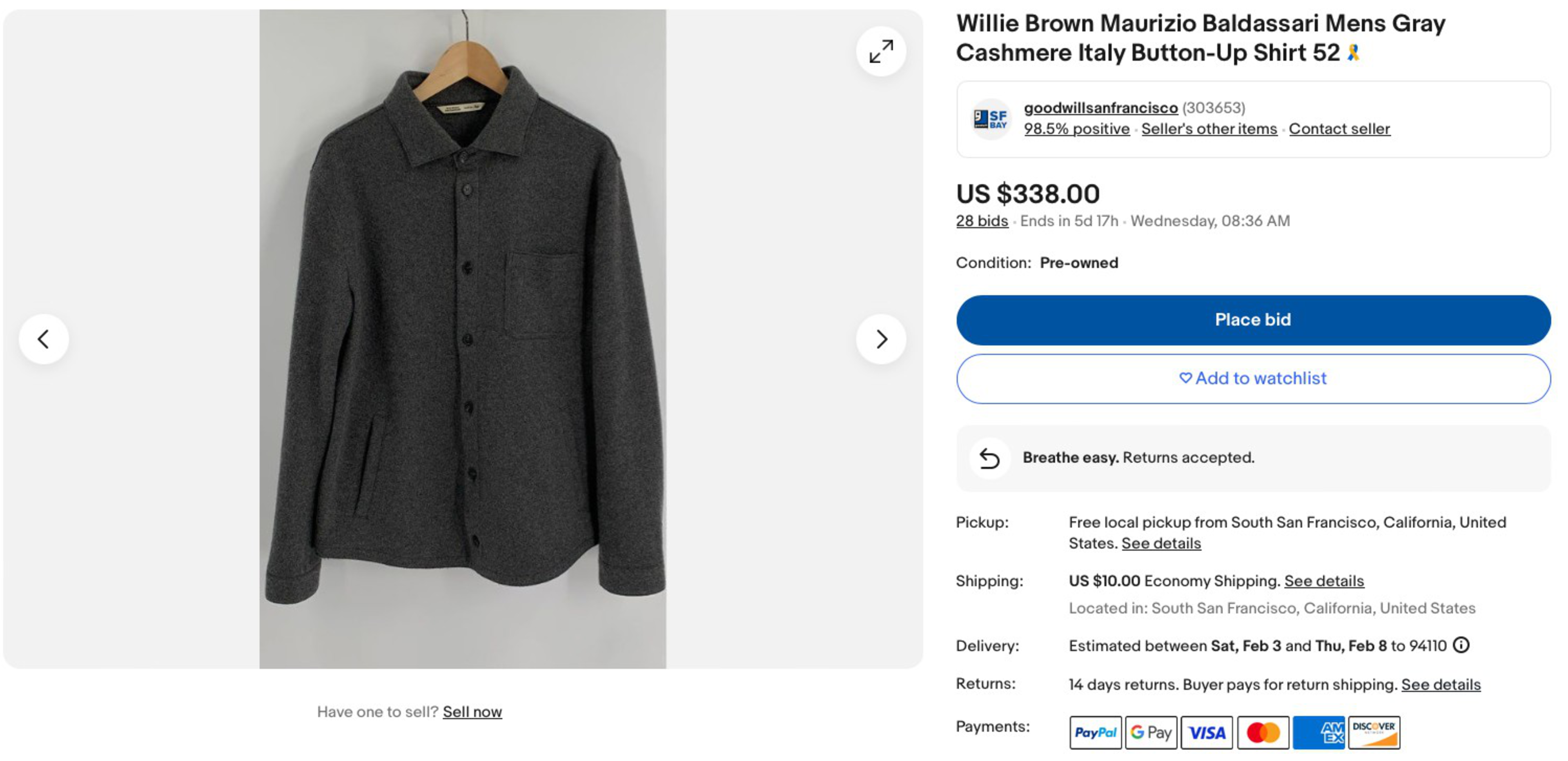 A cashmere shirt.
