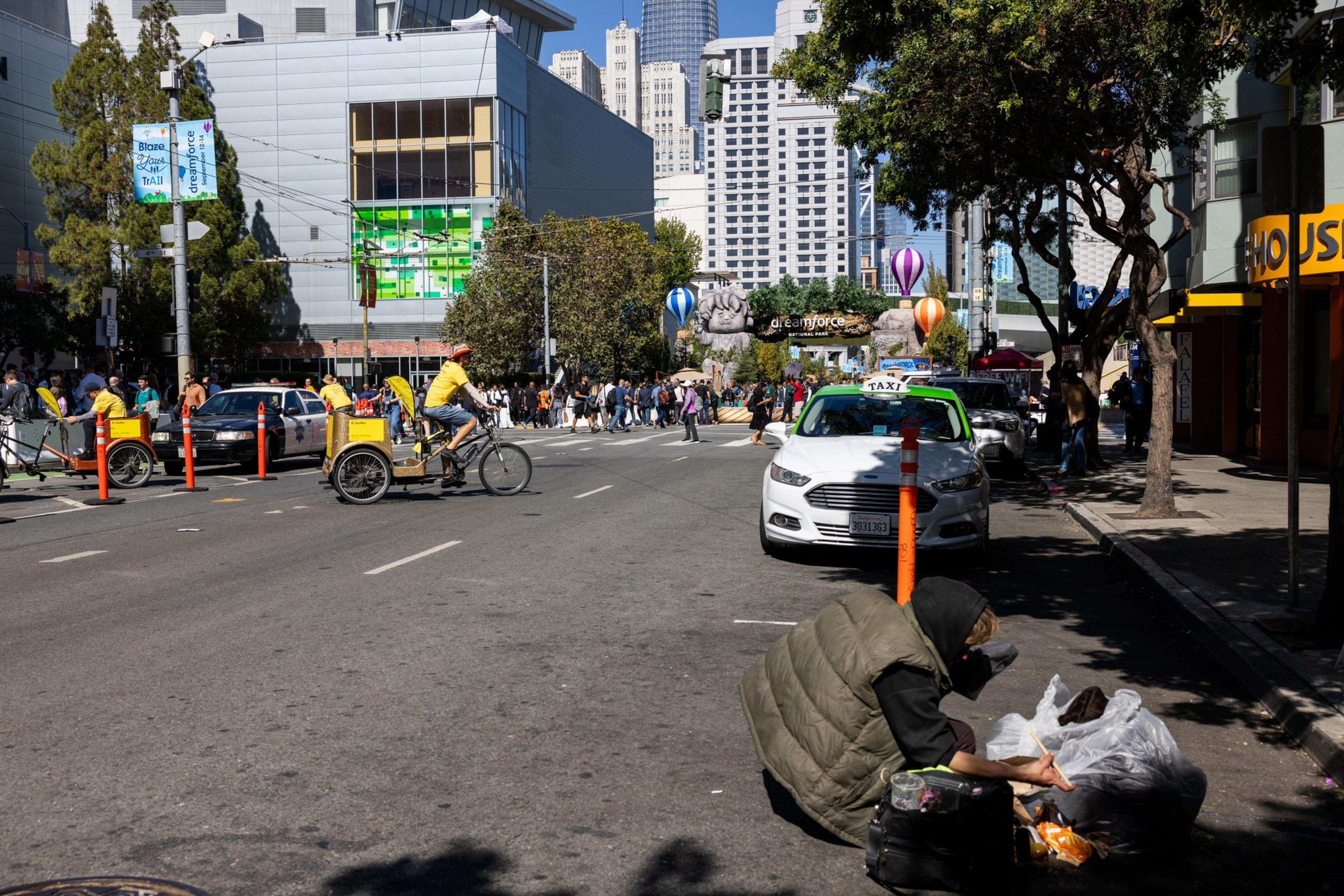 Closed of street in San Francisco.