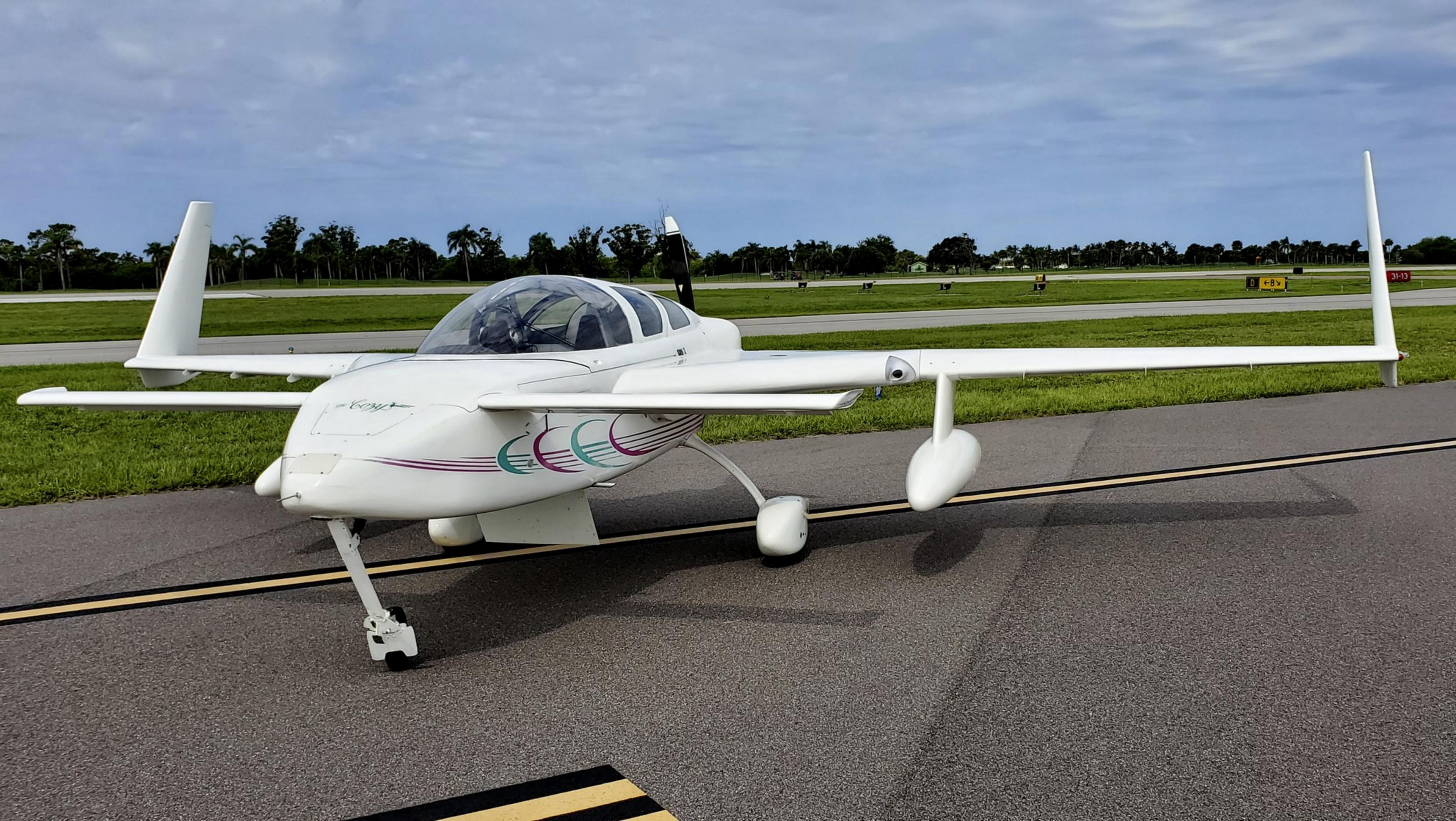 Cozy Mark IV plane that crashed into the ocean off the California coast on Sunday, Jan. 14, 2024.