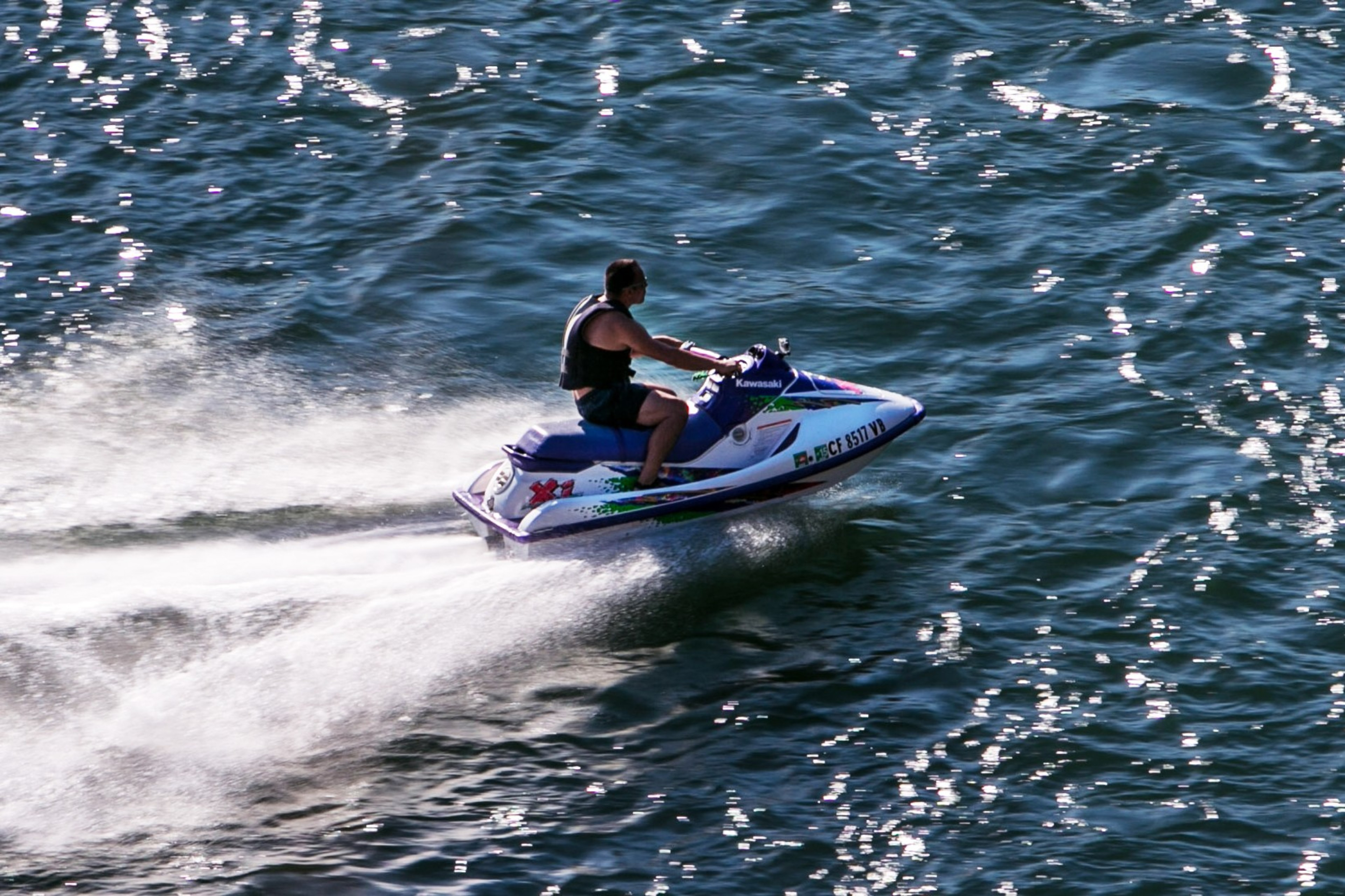 A person on a jet ski