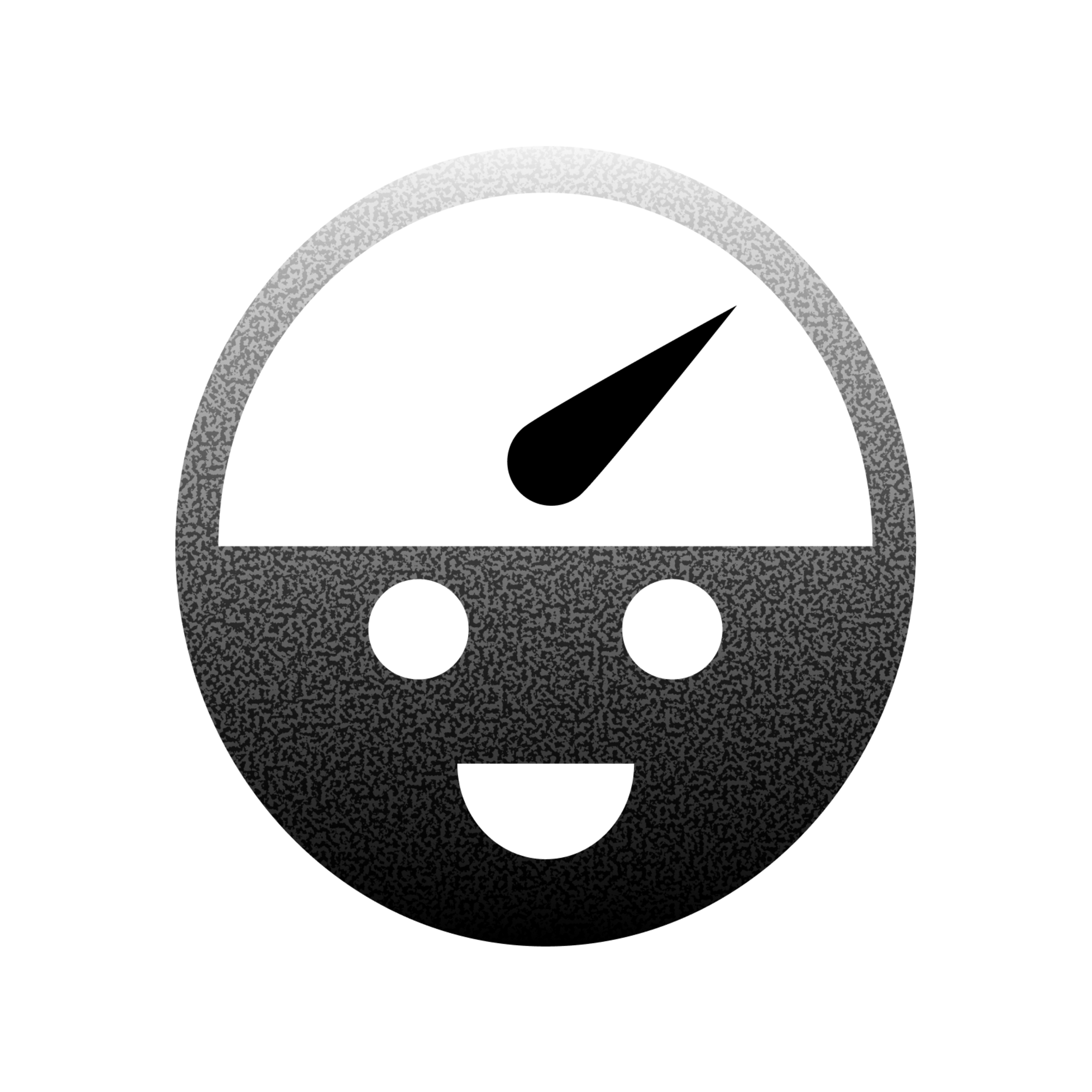 A simple line drawing of a face wearing a face mask and headphones, shown within a circle outline.