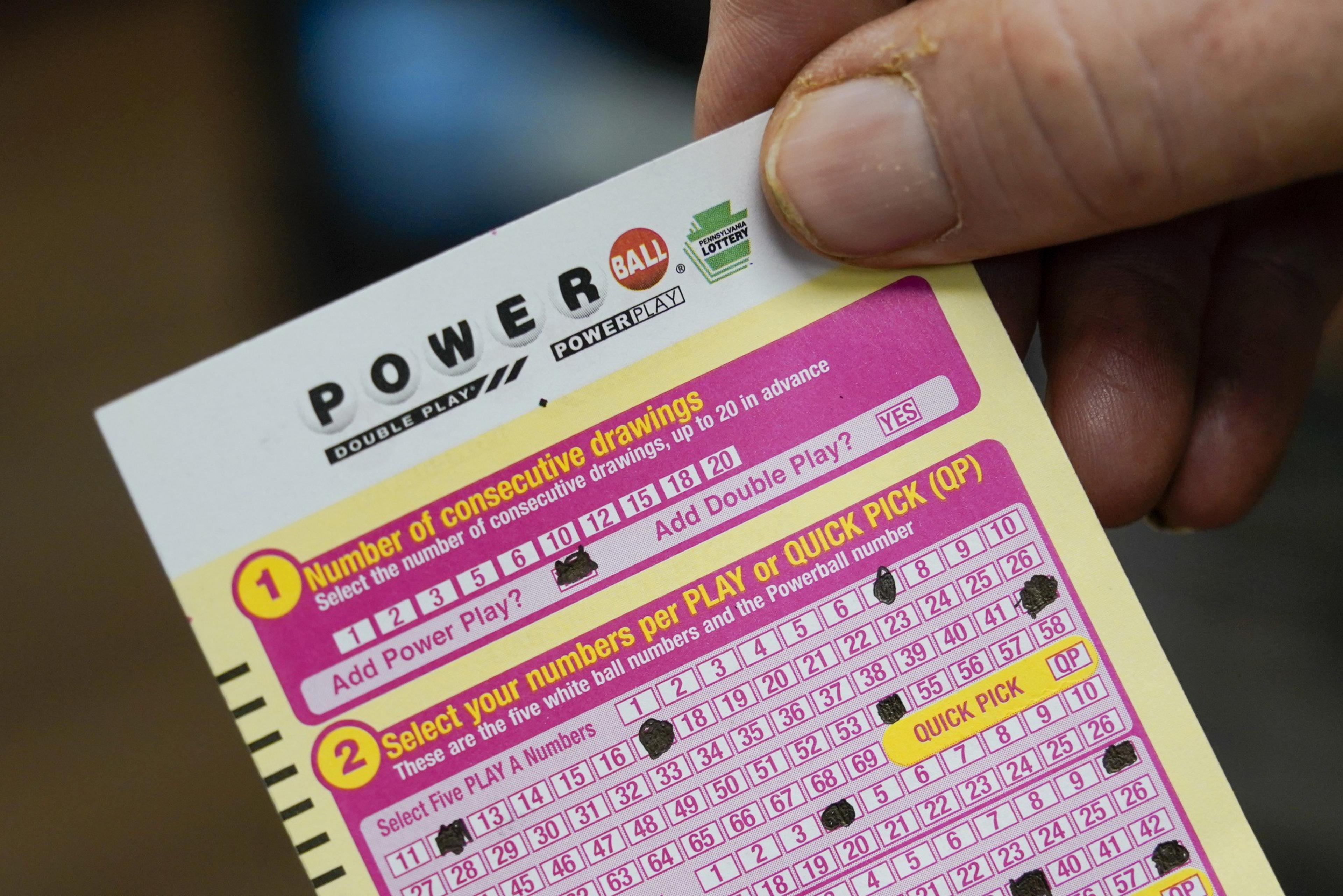 A powerball ticket