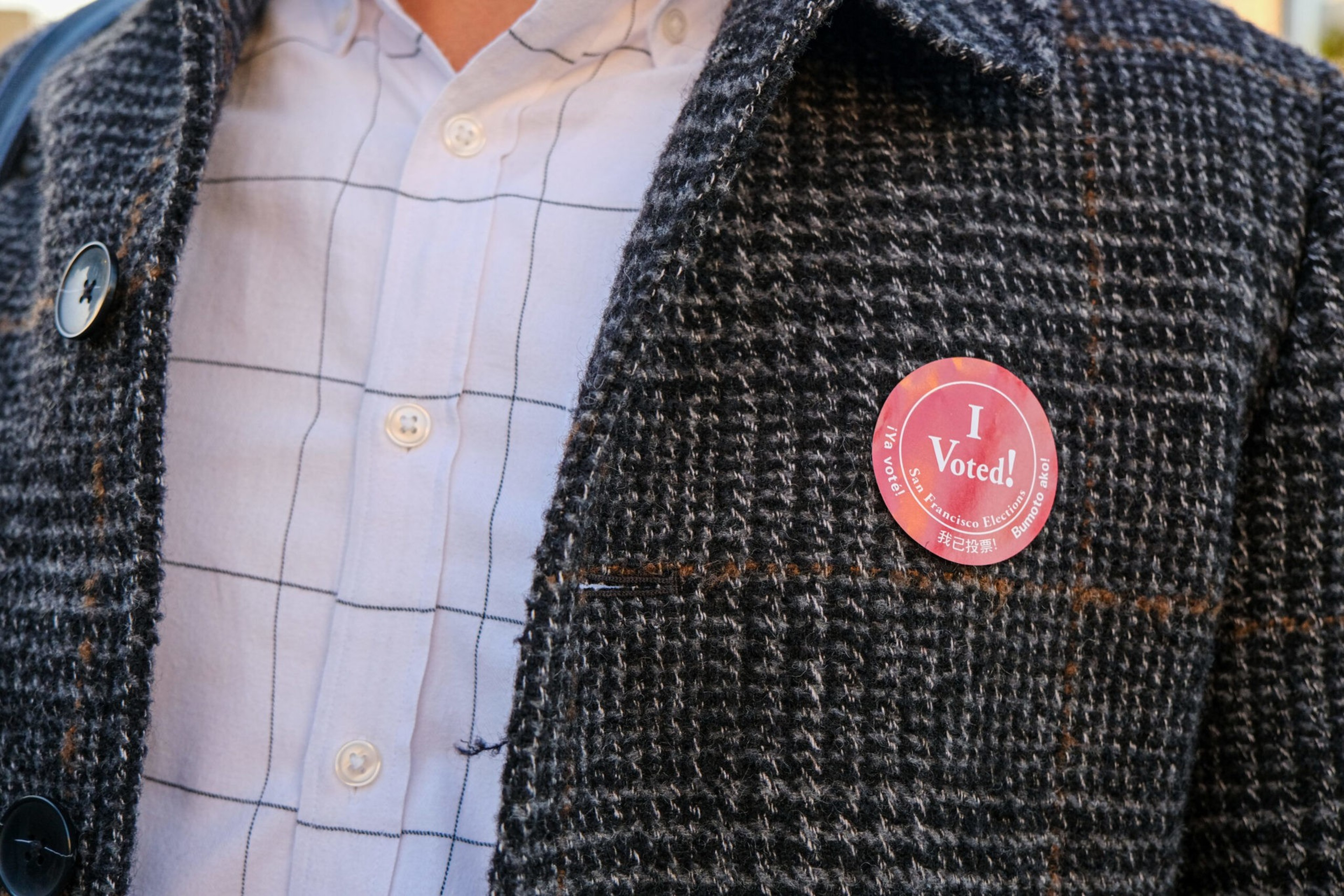 The classic 'I Voted!' sticker will face its finalist challengers in a contest ending Oct. 17, letting San Francisco keep the incumbent or weigh a change.