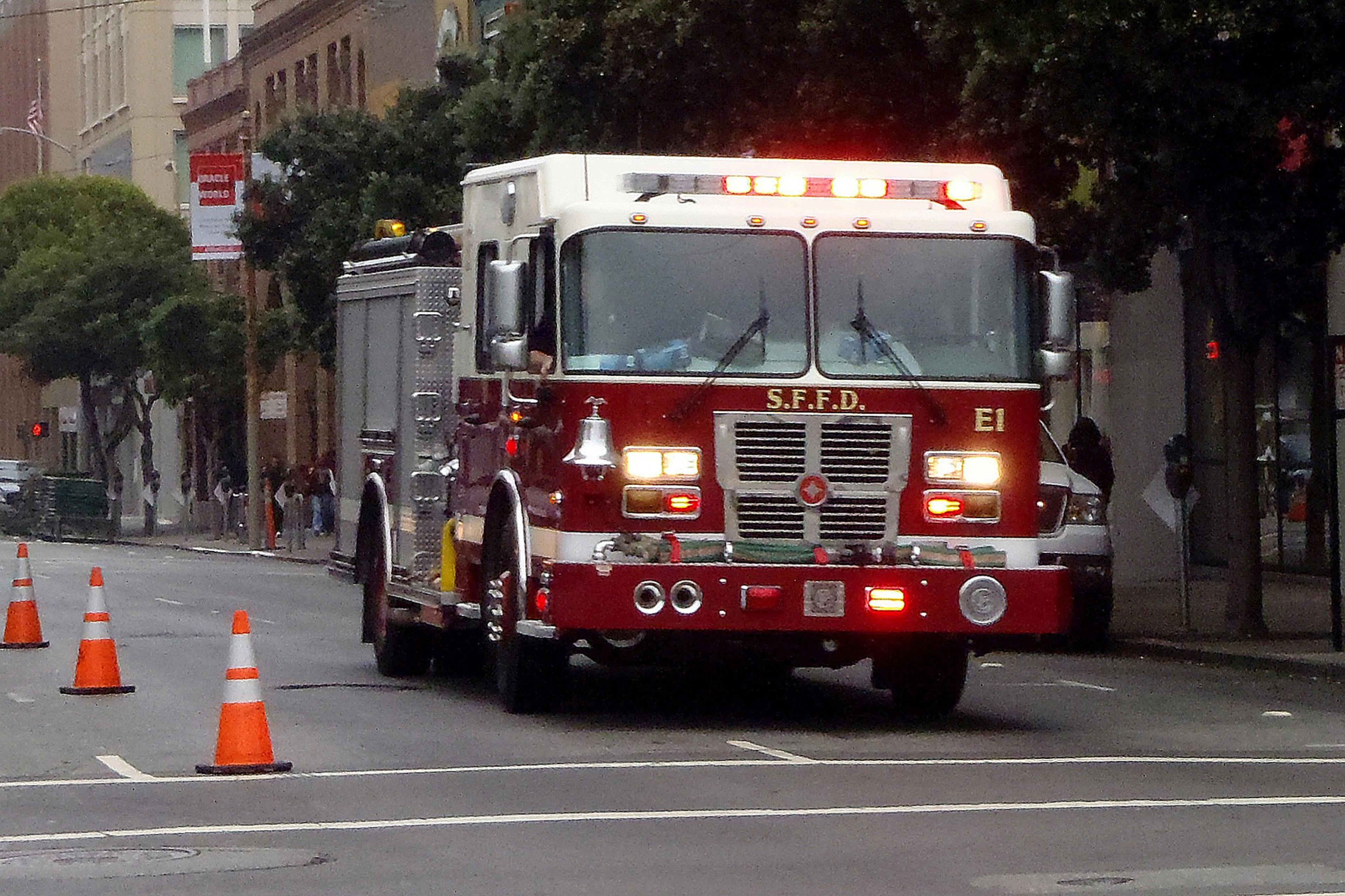 A San Francisco Fire Department engine.
