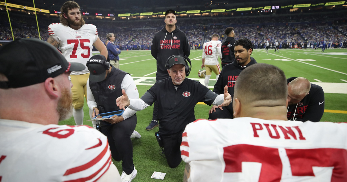 Why the 49ers picked an offensive line coach to run camp as Kyle Shanahan recovers