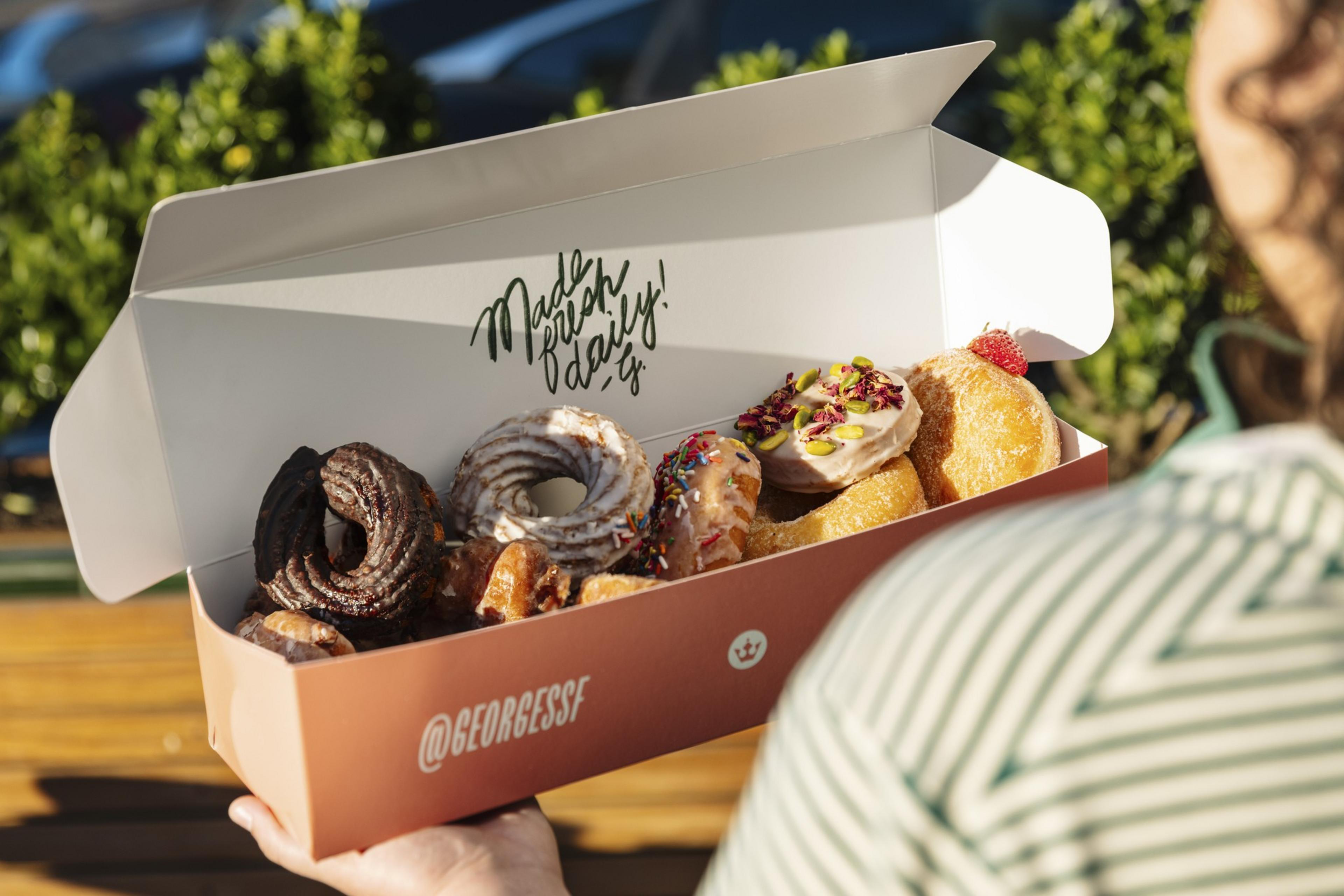 a box of george's donuts