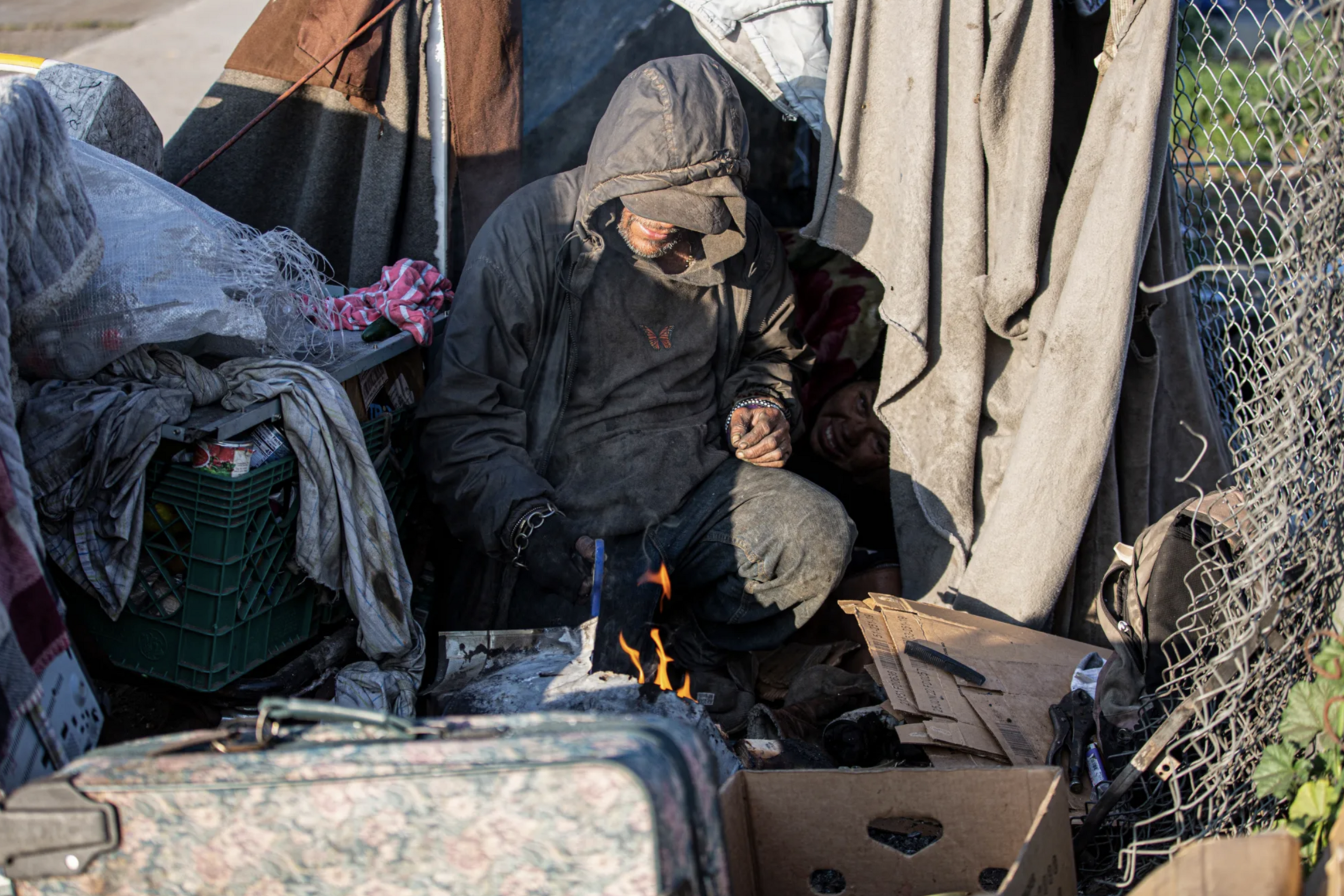 Homeless person on the streets