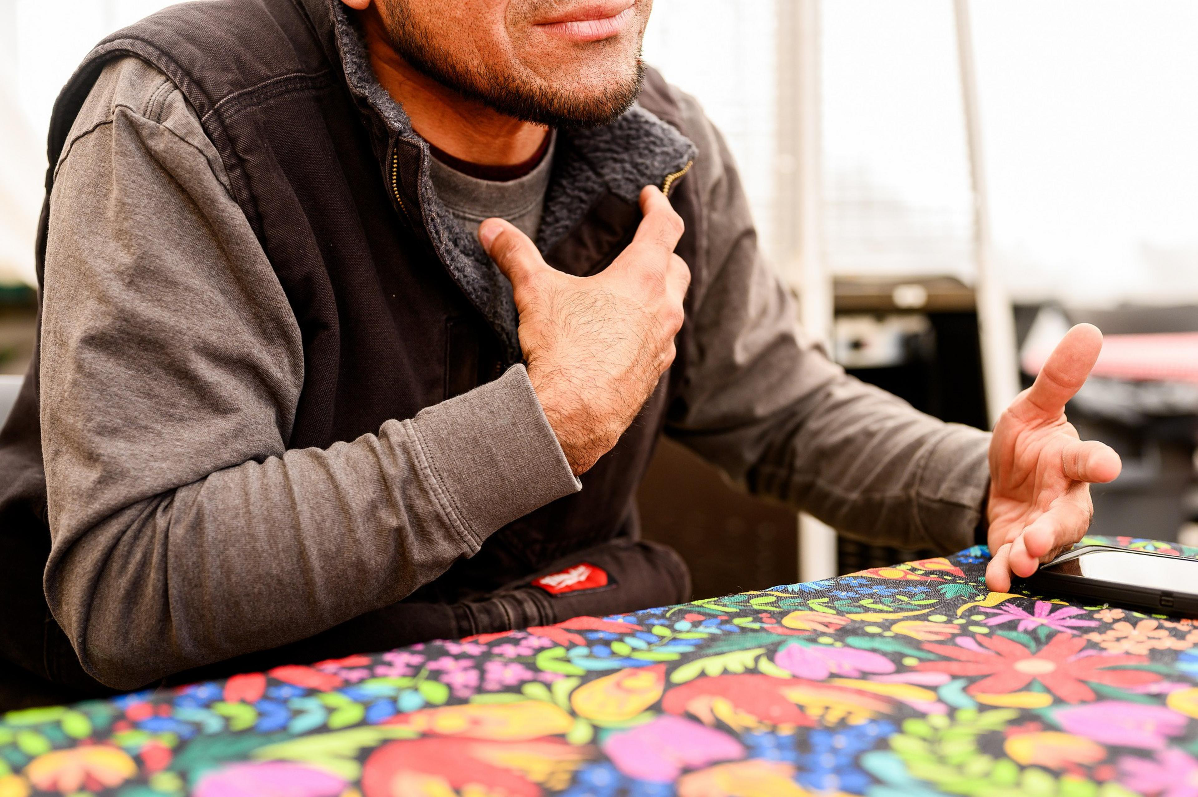 Gregorio Ramon, whose social media posts about Oakland life have been gaining followers, discusses the purpose behind his posts during an interview at La Casa de Maria restaurant on Saturday, Feb. 10, 2024, in Oakland.